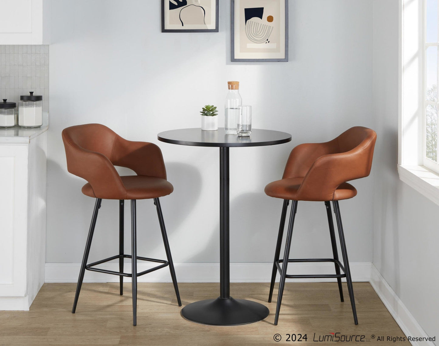 Majestic Office Furniture 25" Fixed-Height Counter Stool - Set of 2