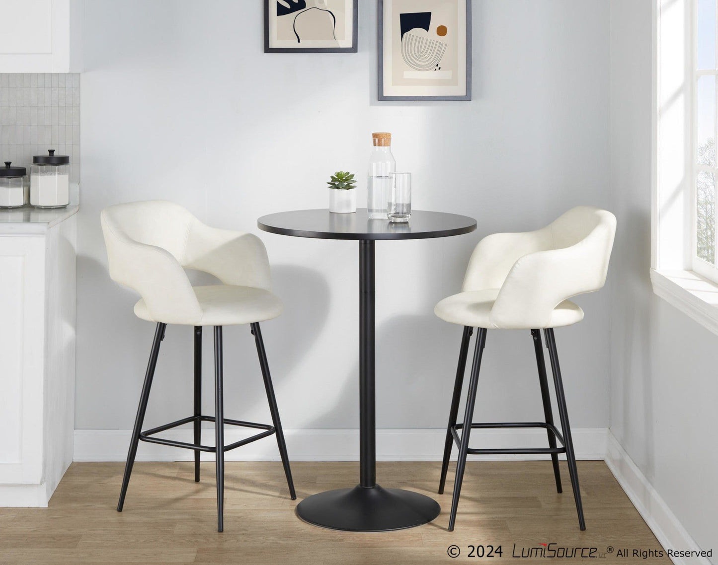 Majestic Office Furniture 25" Fixed-Height Counter Stool - Set of 2