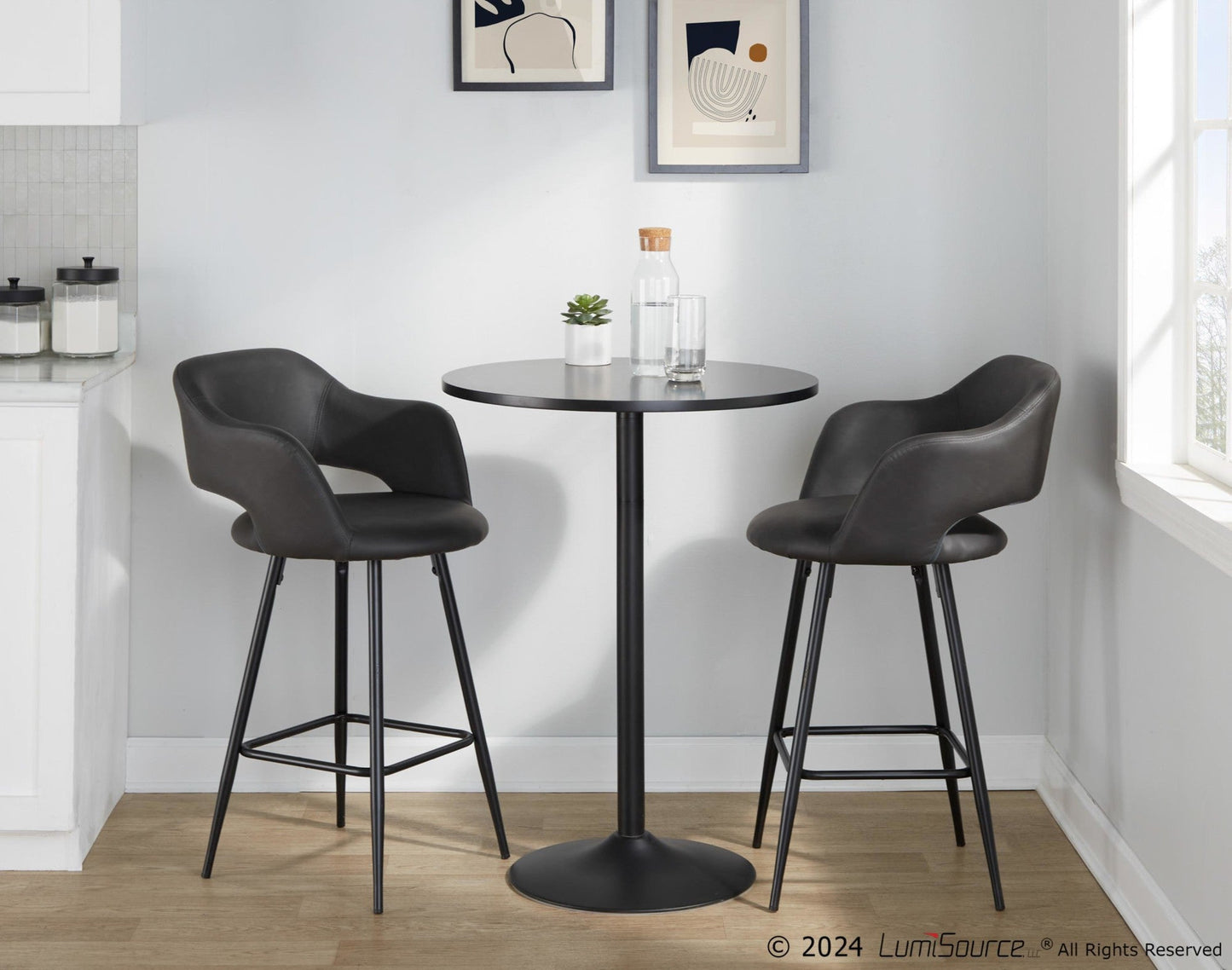 Majestic Office Furniture 25" Fixed-Height Counter Stool - Set of 2