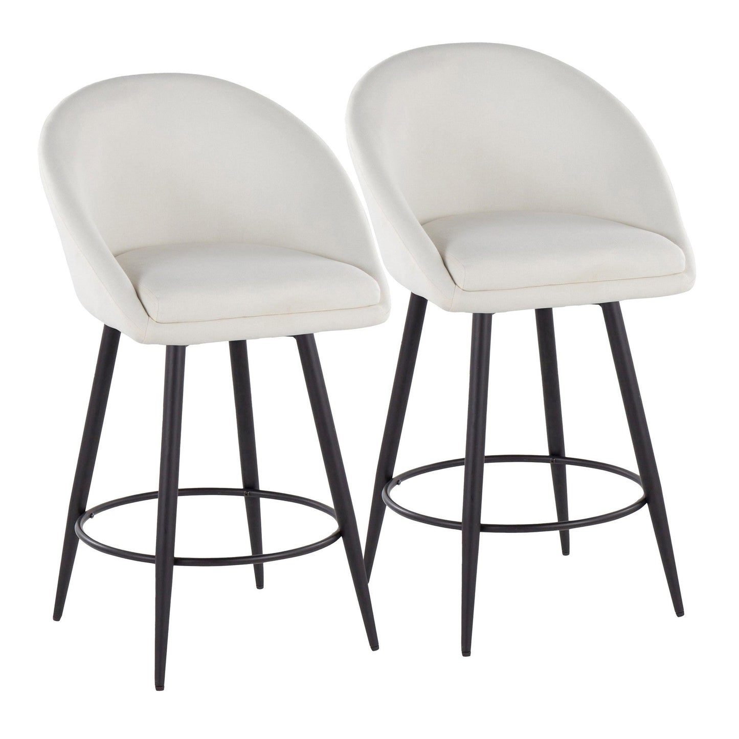 Majestic Office Furniture Highback 26" Fixed-Height Counter Stool - Set of 2