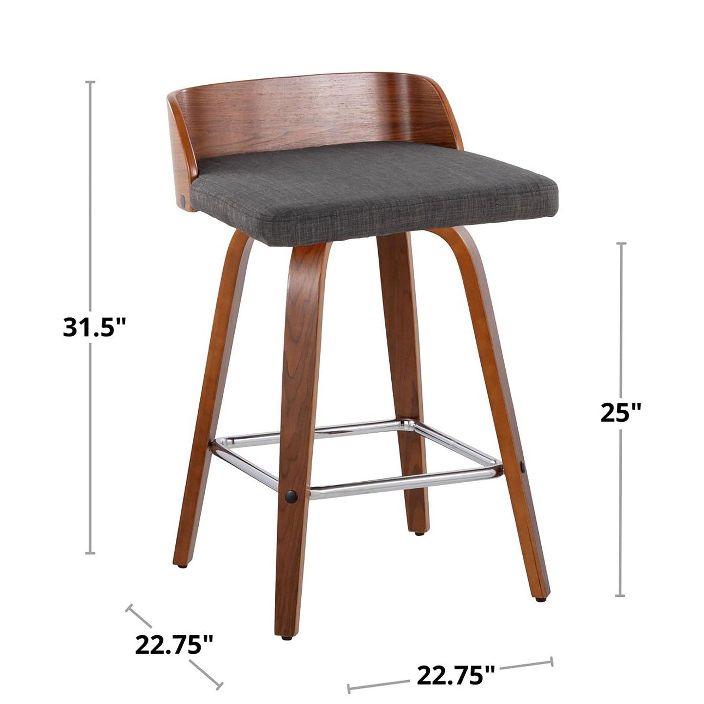 Majestic Office Furniture 26" Fixed-Height Counter Stool - Set of 2