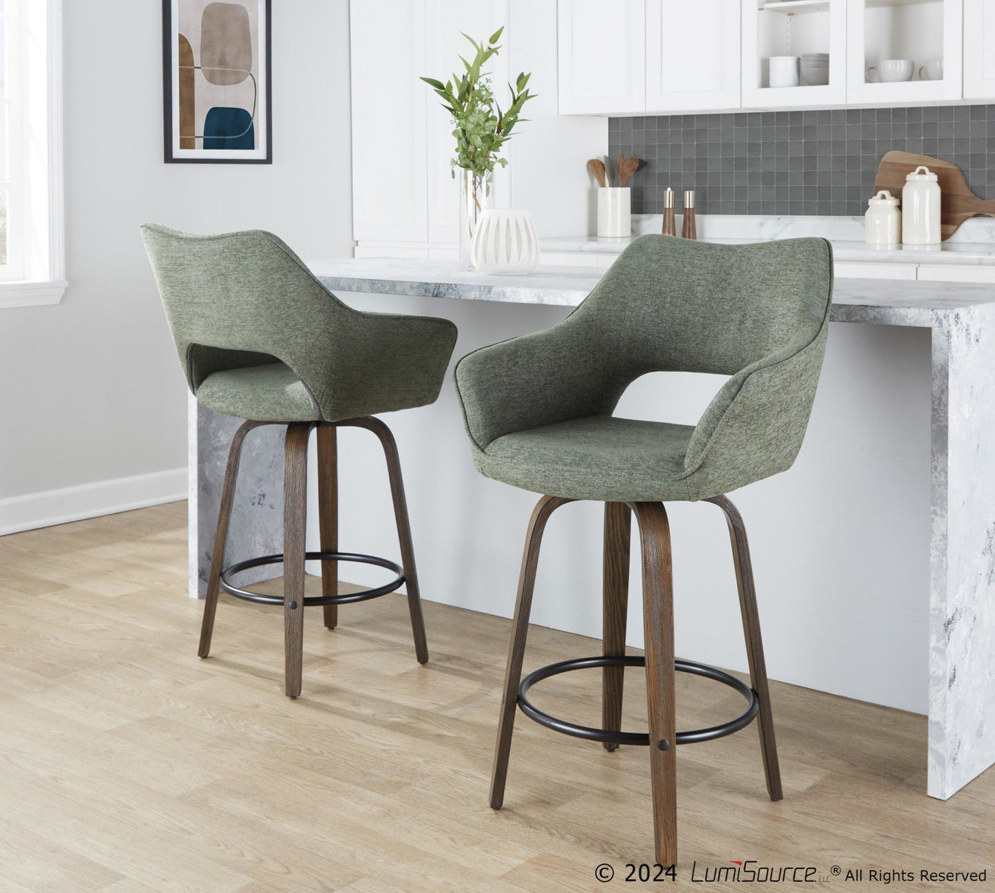 Majestic Office Furniture 26" Fixed-Height Counter Stool - Set of 2
