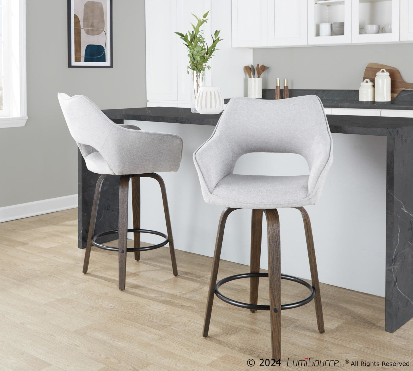 Majestic Office Furniture 26" Fixed-Height Counter Stool - Set of 2