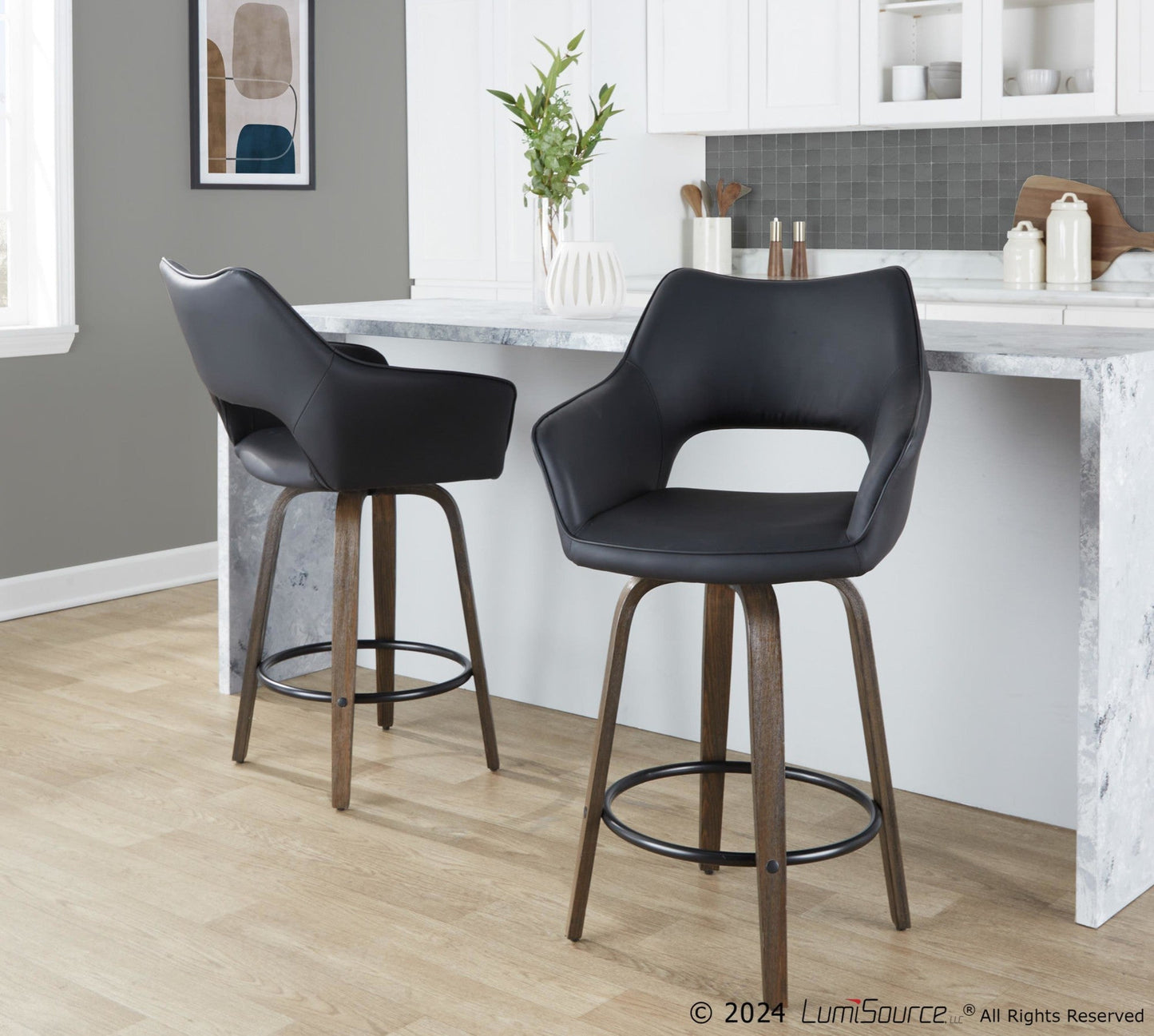 Majestic Office Furniture 26" Fixed-Height Counter Stool - Set of 2