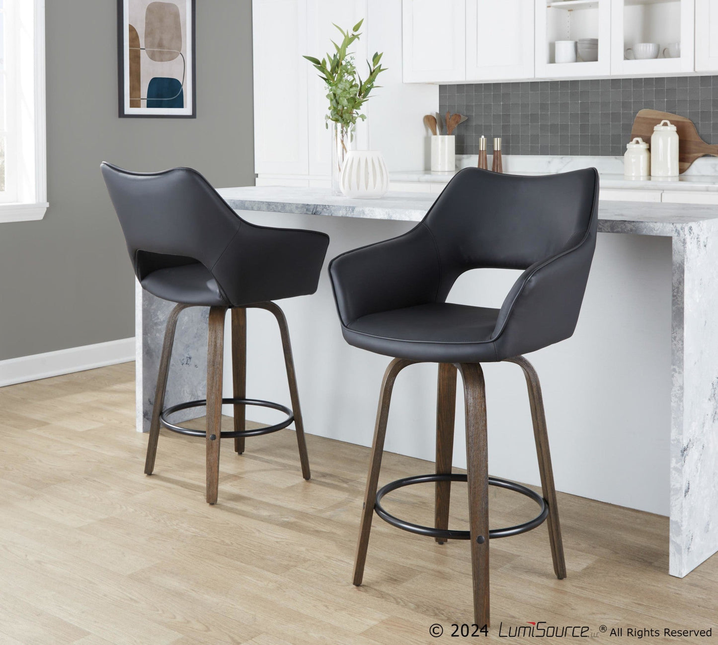 Majestic Office Furniture 26" Fixed-Height Counter Stool - Set of 2