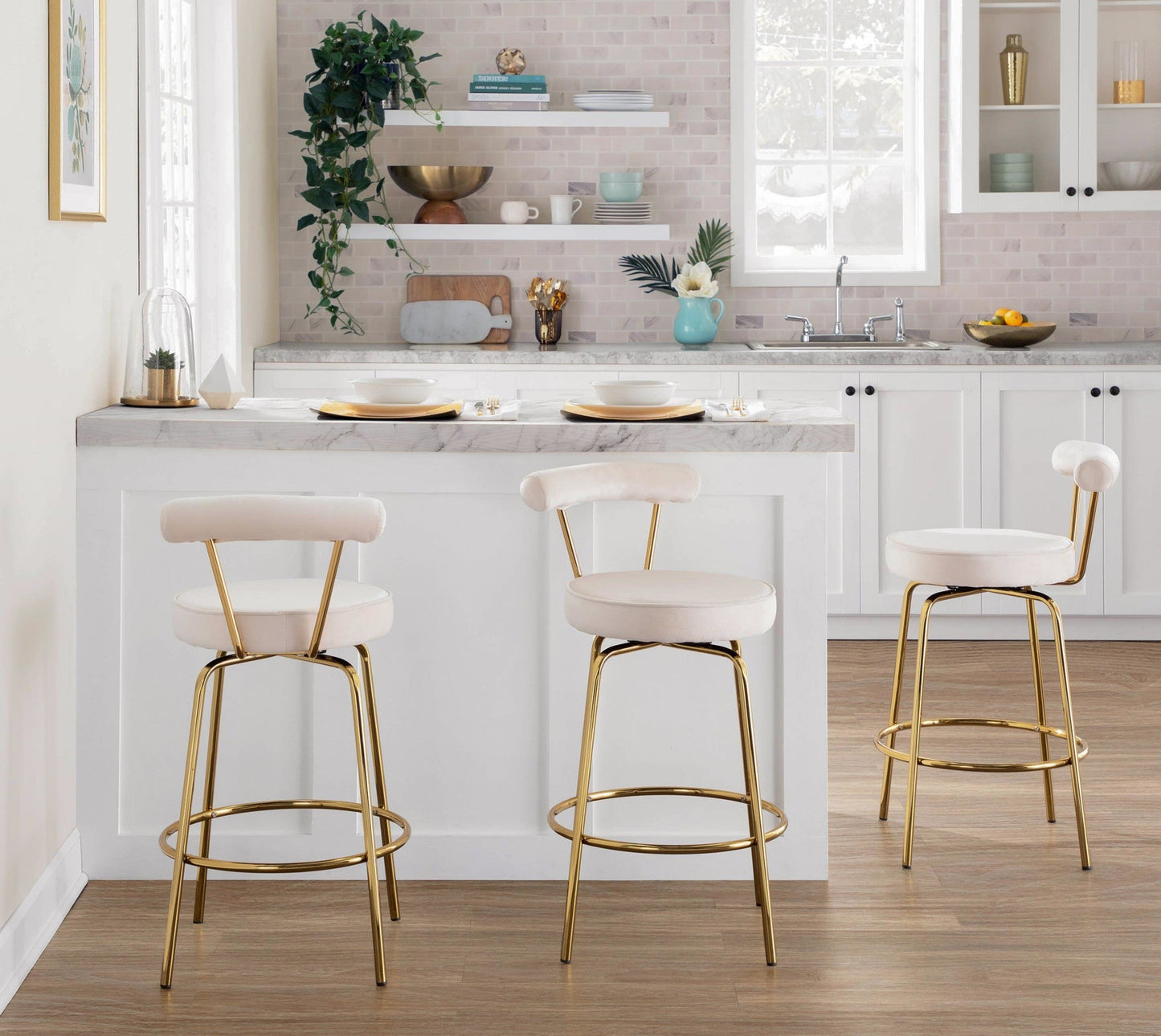 Majestic Office Furniture 26" Fixed-Height Counter Stool - Set of 2