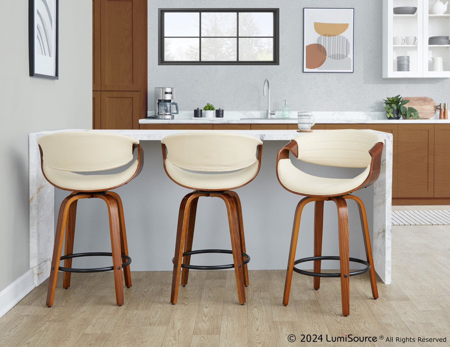 Majestic Office Furniture 26" Fixed-Height Counter Stool - Set of 2