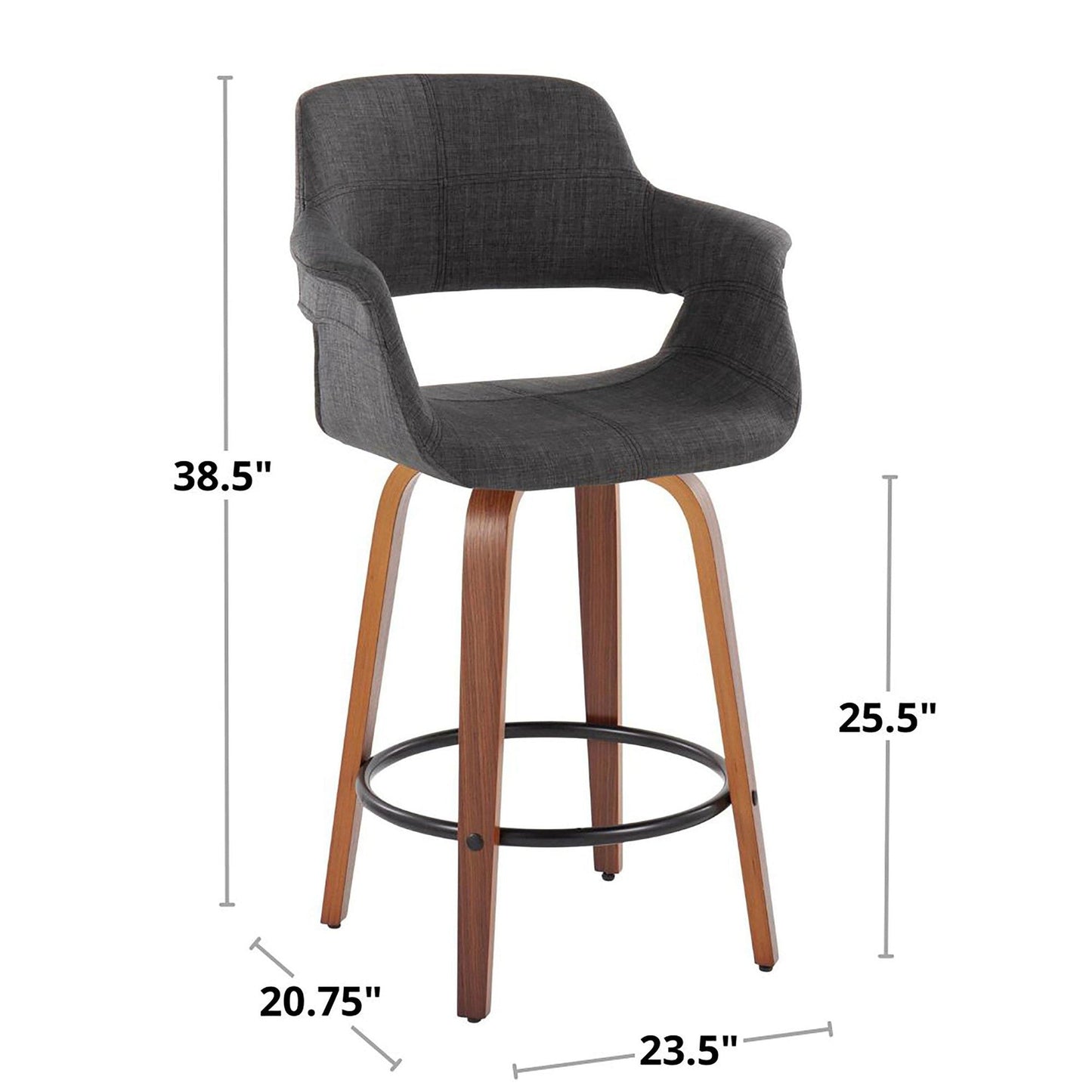 Majestic Office Furniture Flair 26" Fixed-Height Counter Stool - Set of 2