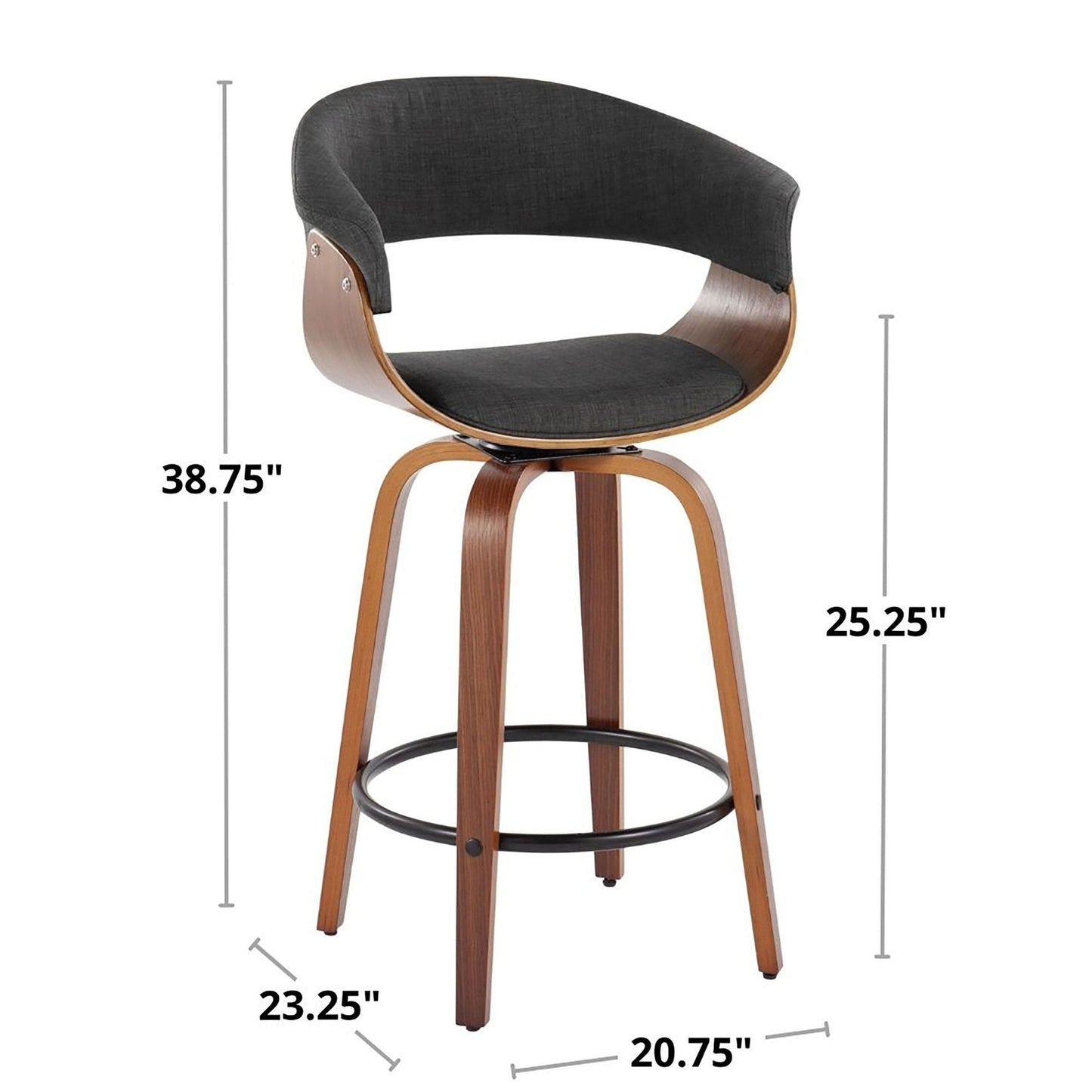 Majestic Office Furniture Mod 26" Fixed-Height Counter Stool - Set of 2