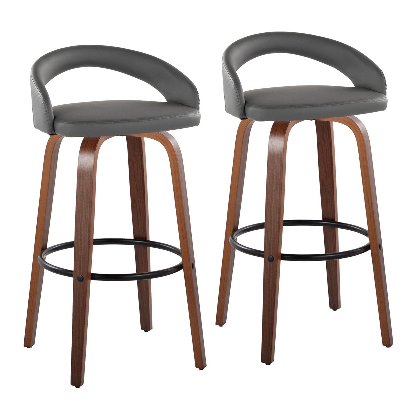 Majestic Office Furniture Upholstered 30" Fixed-Height Barstool - Set of 2