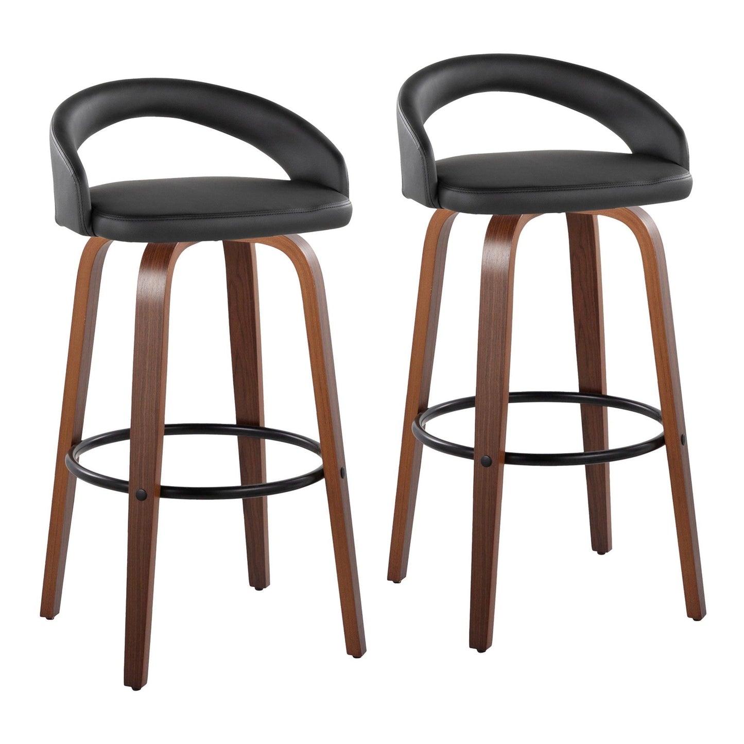 Majestic Office Furniture Upholstered 30" Fixed-Height Barstool - Set of 2