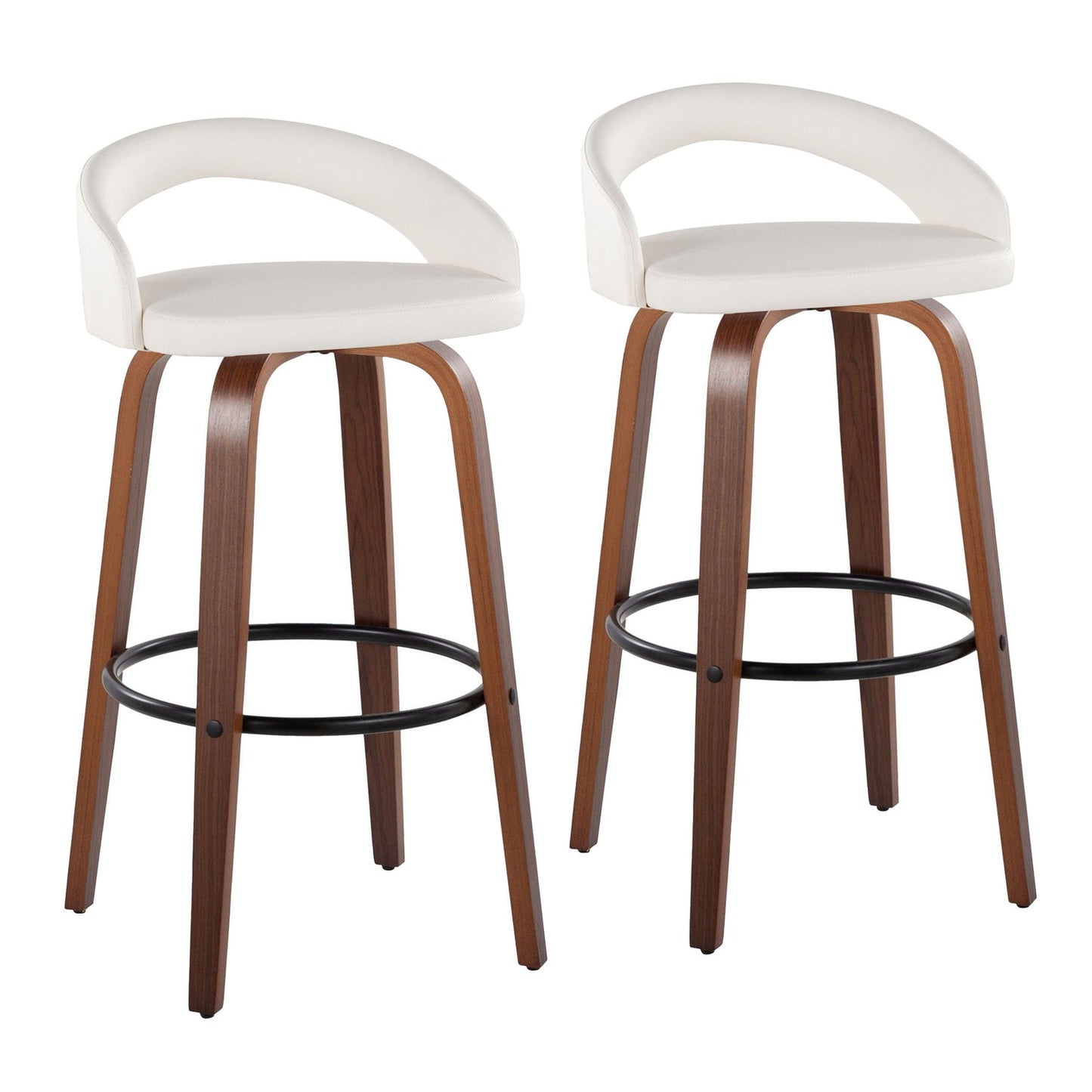Majestic Office Furniture Upholstered 30" Fixed-Height Barstool - Set of 2