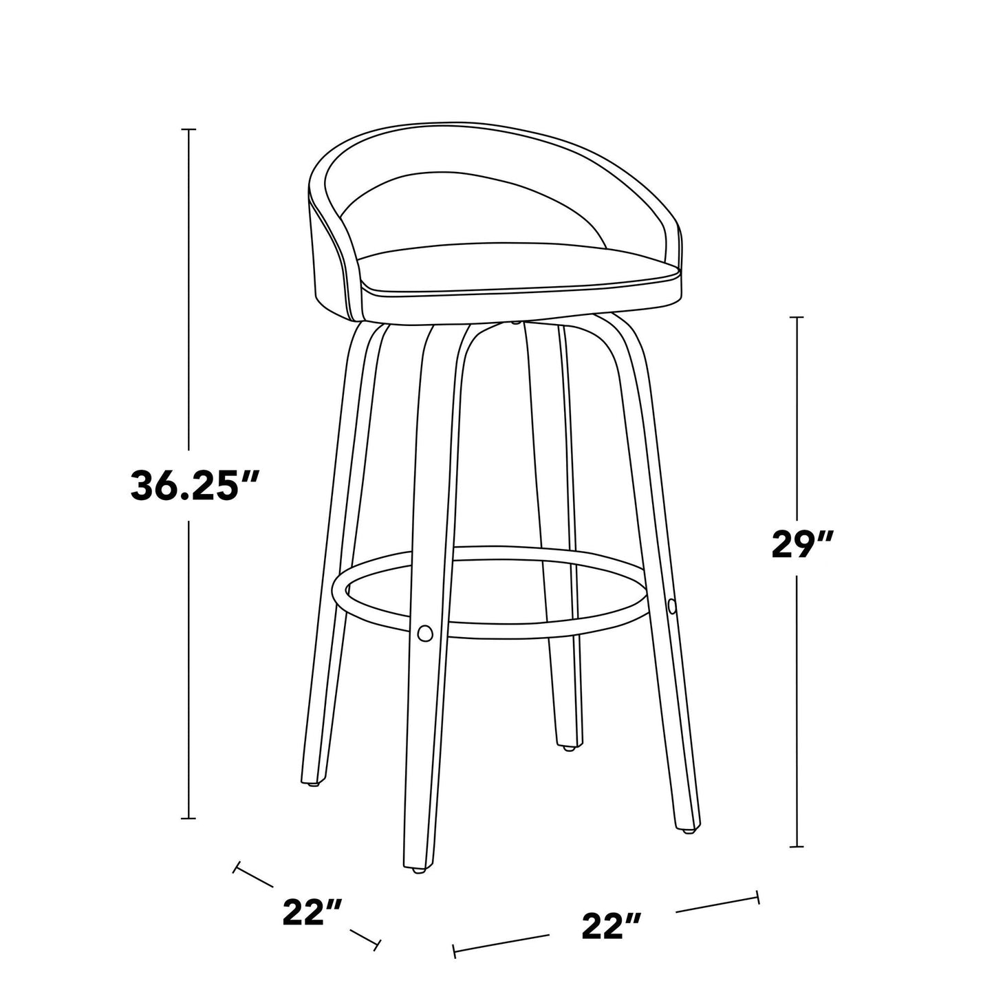 Majestic Office Furniture Upholstered 30" Fixed-Height Barstool - Set of 2