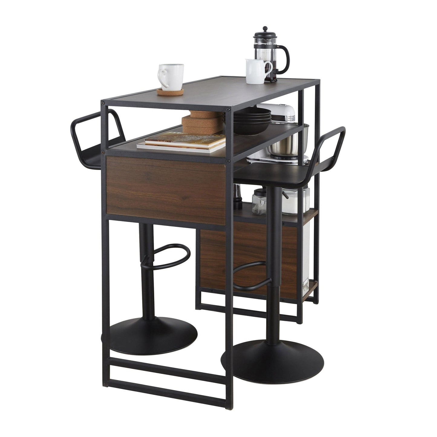 Majestic Office Furniture Bar Set With Storage - 3 Piece