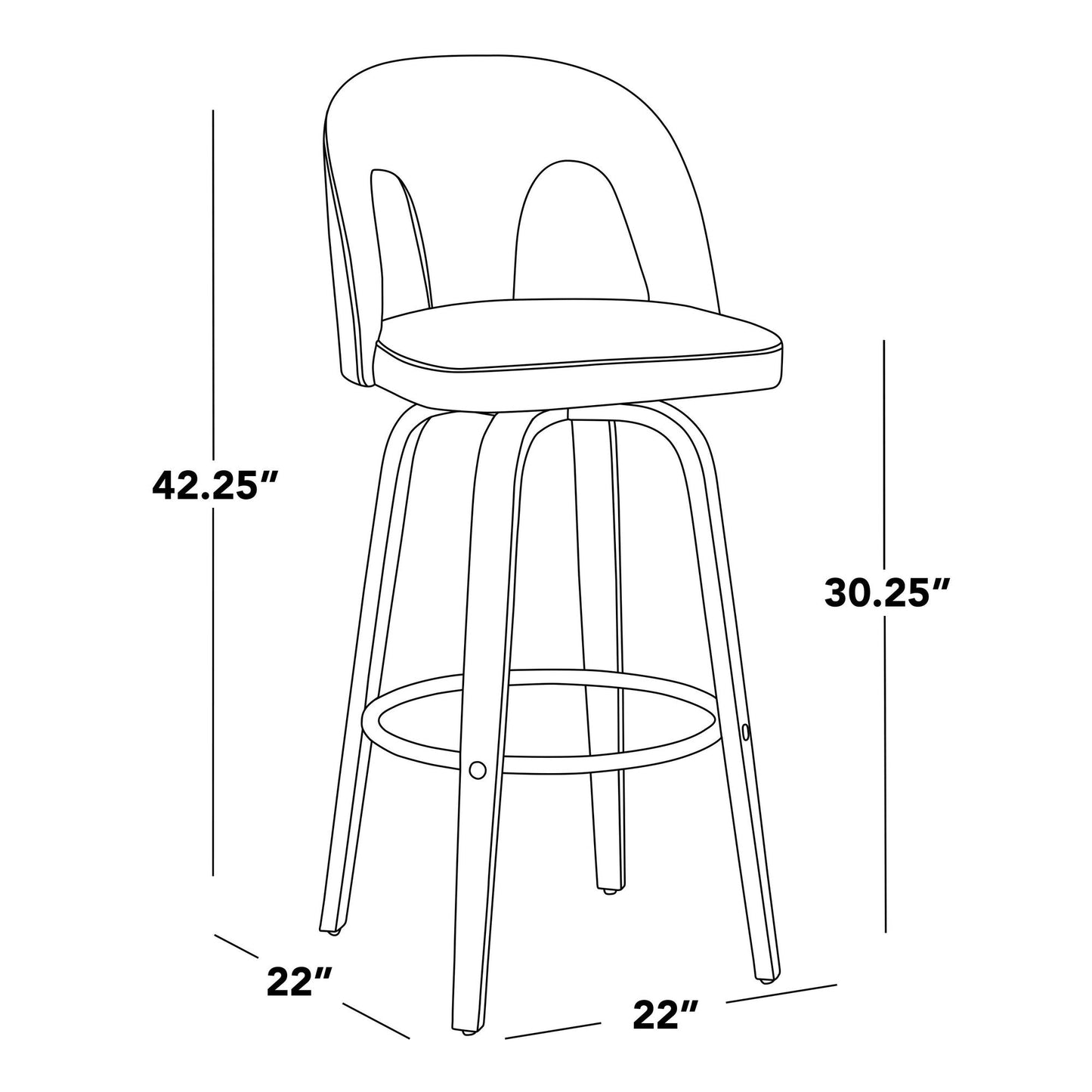 Majestic Office Furniture Upholstered 30" Fixed-Height Barstool - Set of 2