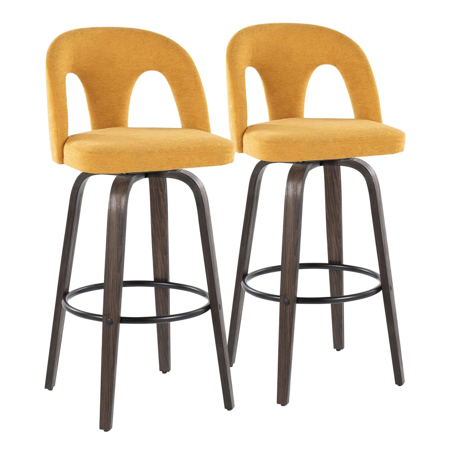 Majestic Office Furniture Upholstered 30" Fixed-Height Barstool - Set of 2