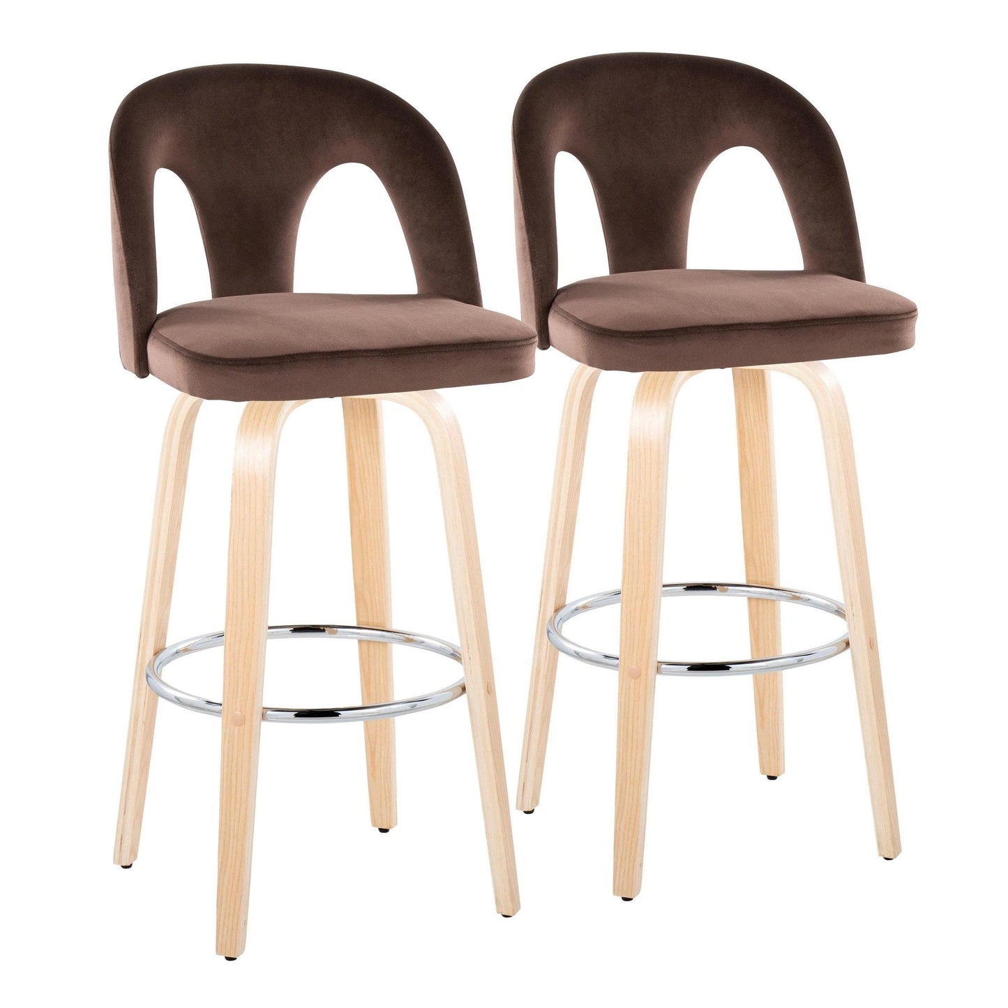 Majestic Office Furniture Upholstered 30" Fixed-Height Barstool - Set of 2