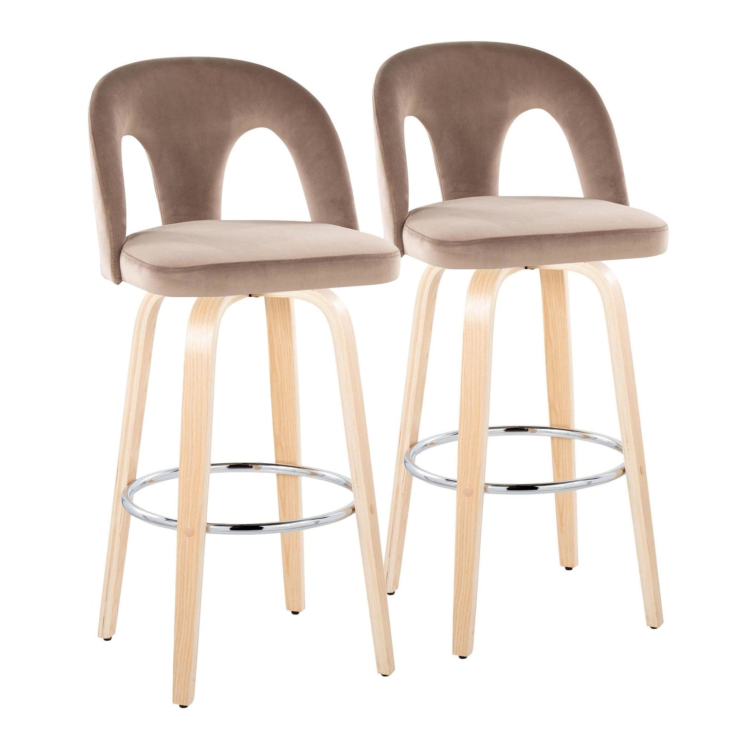 Majestic Office Furniture Upholstered 30" Fixed-Height Barstool - Set of 2