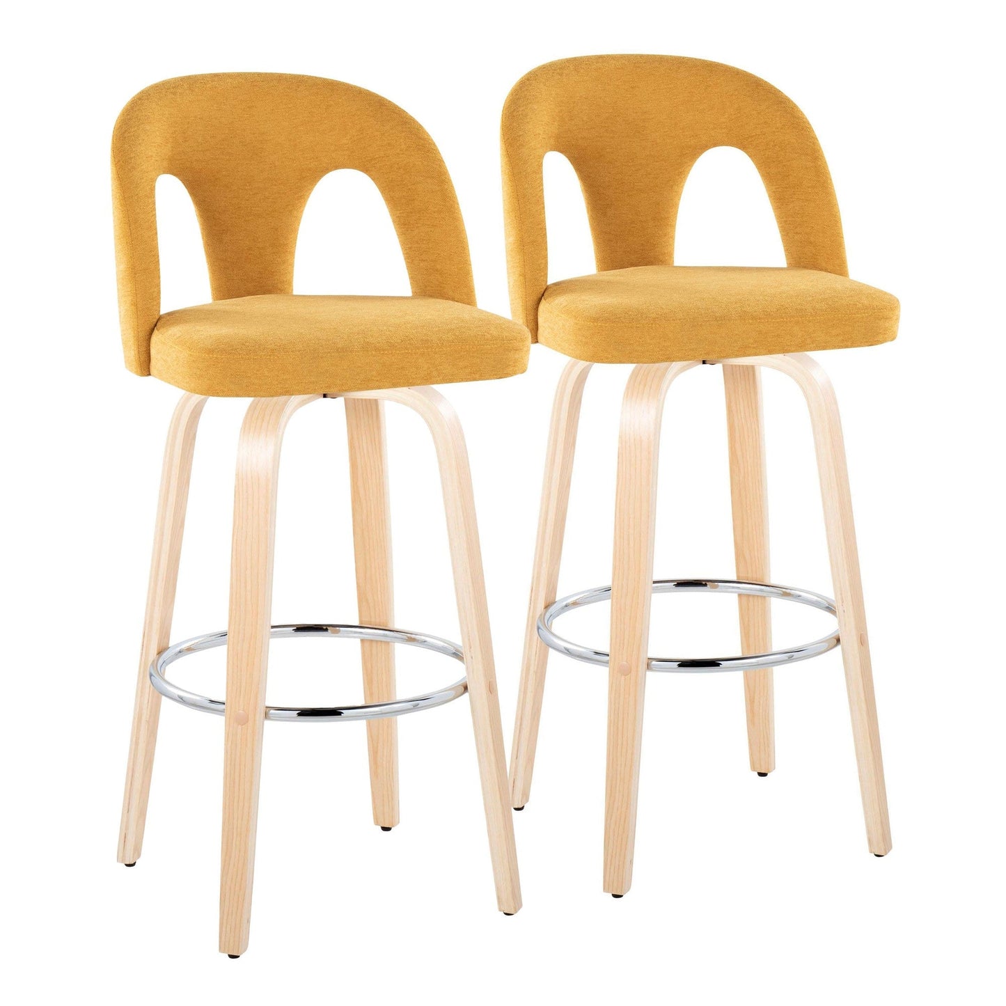 Majestic Office Furniture Upholstered 30" Fixed-Height Barstool - Set of 2