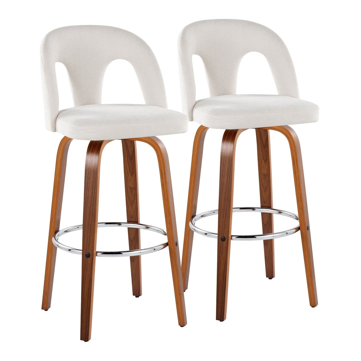 Majestic Office Furniture Upholstered 30" Fixed-Height Barstool - Set of 2