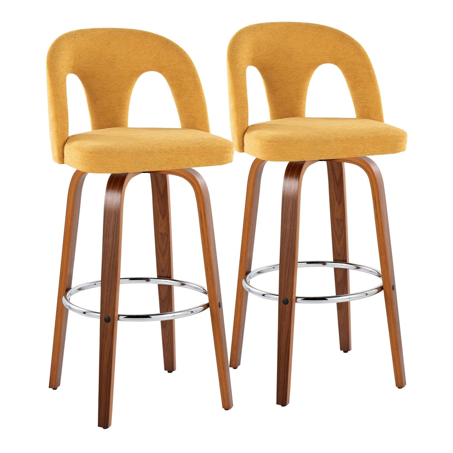 Majestic Office Furniture Upholstered 30" Fixed-Height Barstool - Set of 2