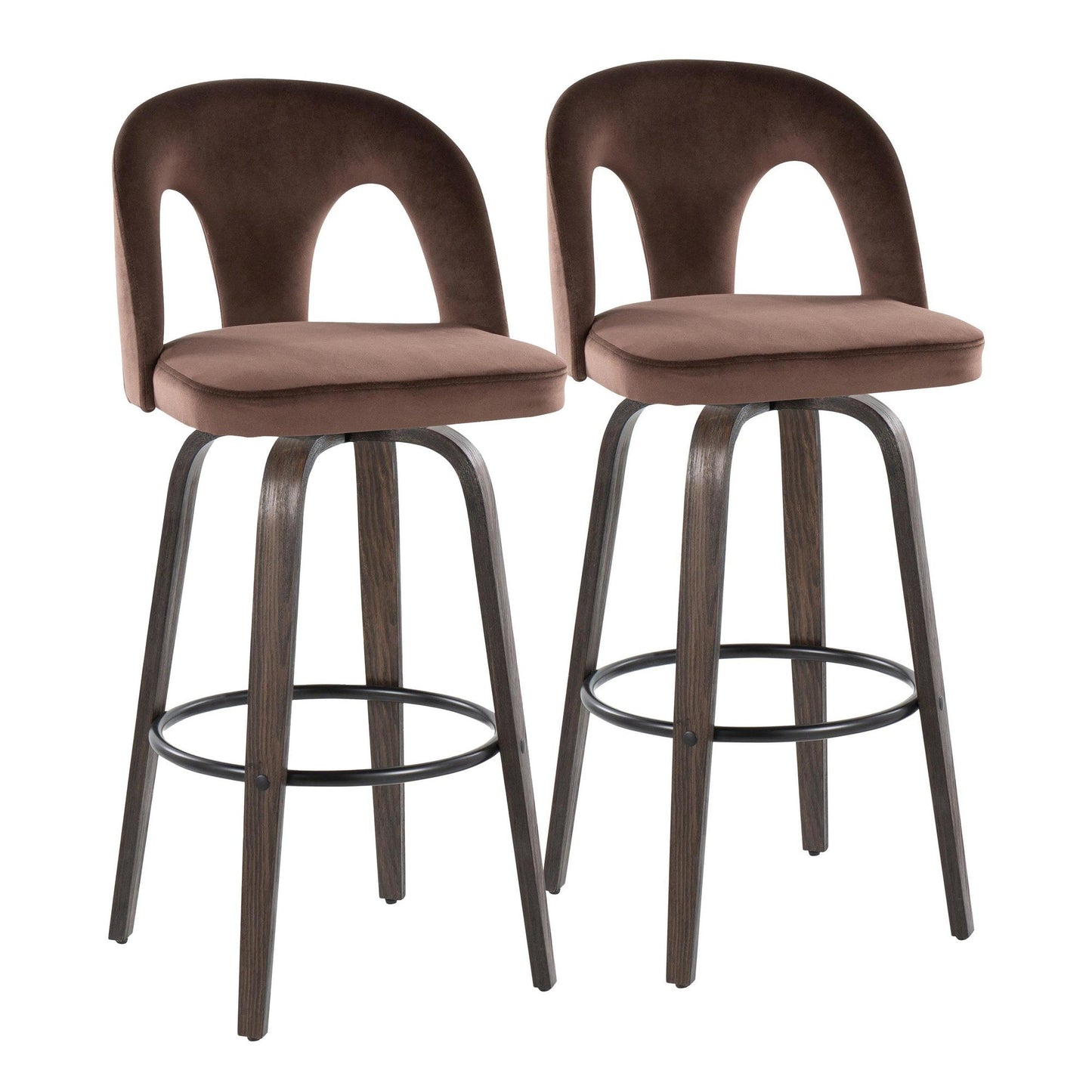 Majestic Office Furniture Upholstered 30" Fixed-Height Barstool - Set of 2