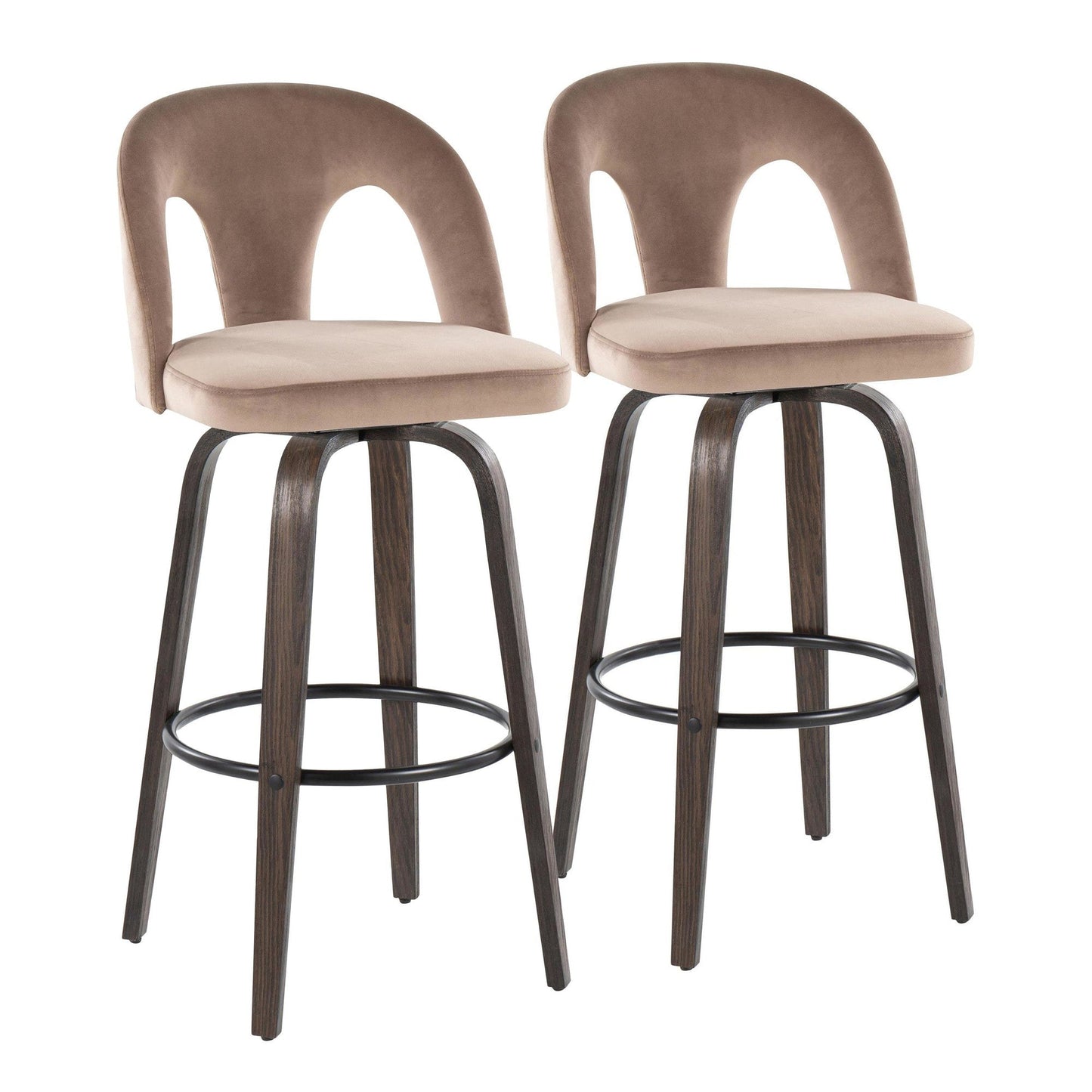 Majestic Office Furniture Upholstered 30" Fixed-Height Barstool - Set of 2
