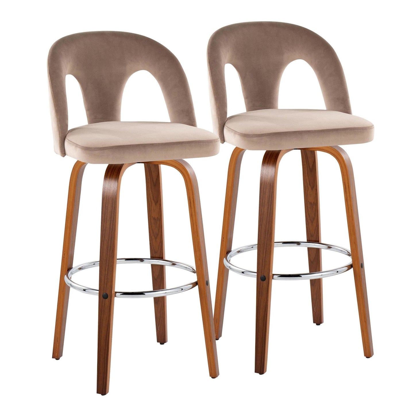 Majestic Office Furniture Upholstered 30" Fixed-Height Barstool - Set of 2