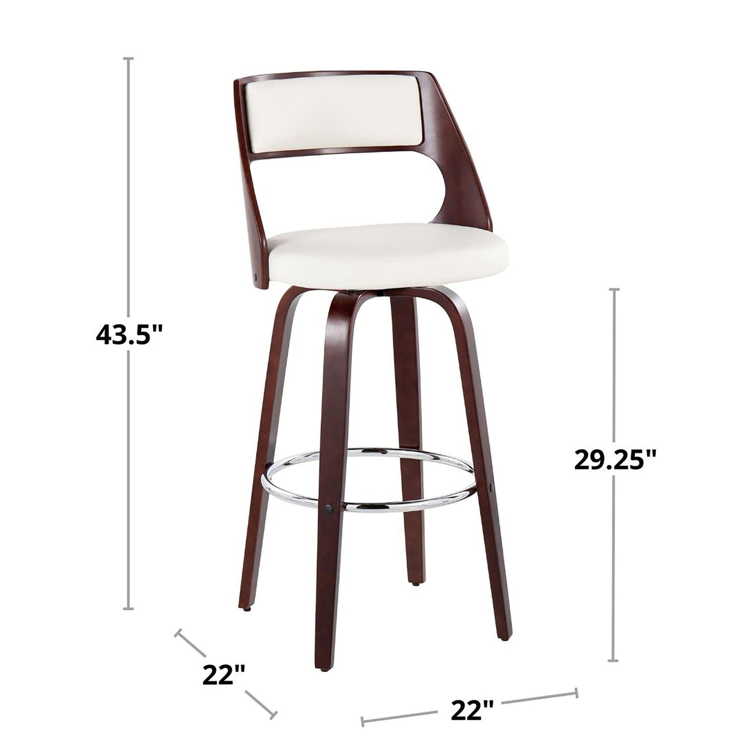 Majestic Office Furniture 30" Fixed-Height Barstool - Set of 2