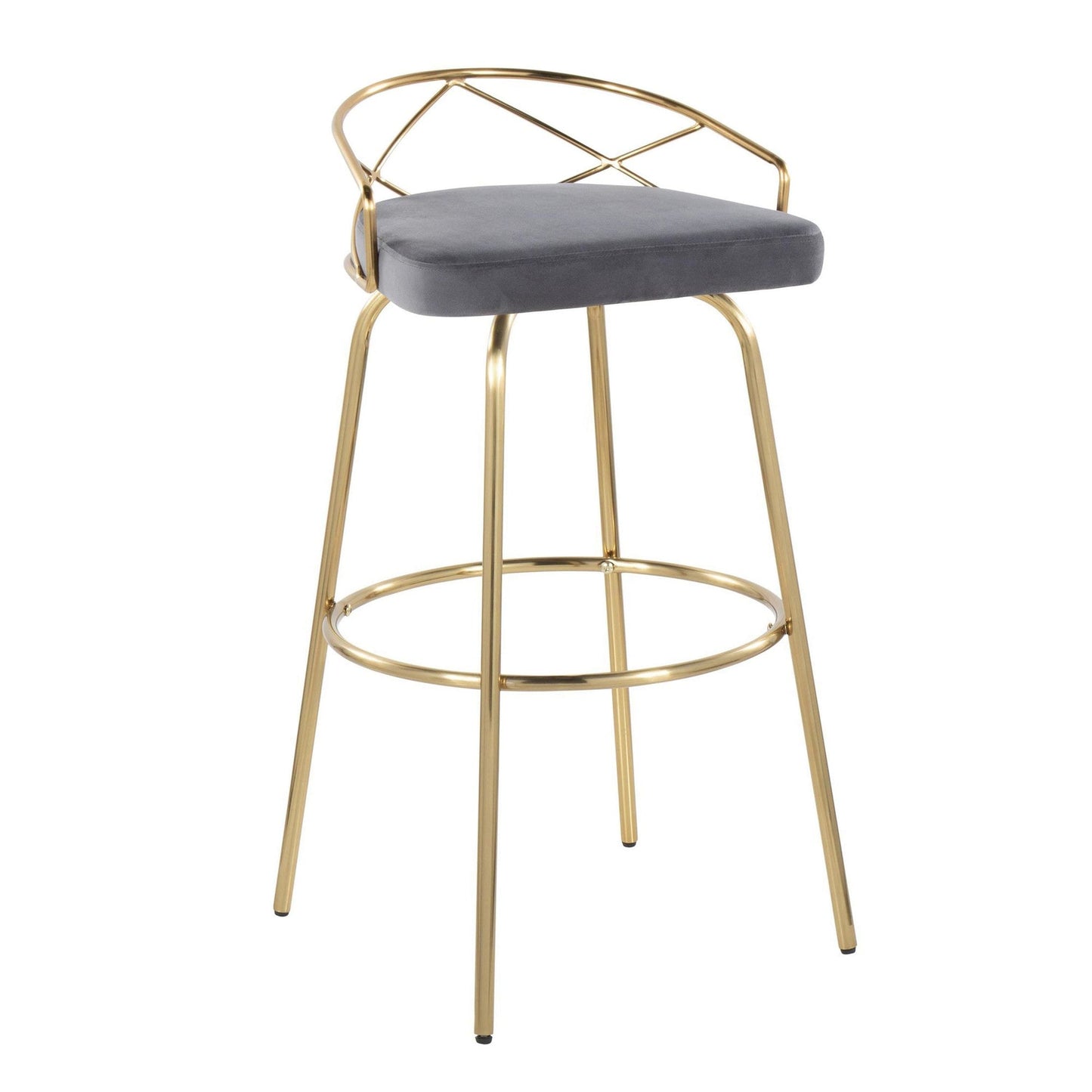 Majestic Office Furniture Glam 30" Fixed-Height Barstool - Set of 2