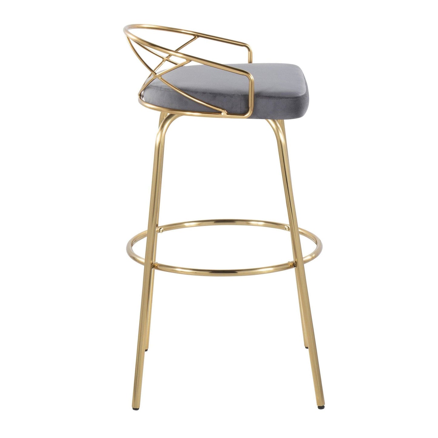 Majestic Office Furniture Glam 30" Fixed-Height Barstool - Set of 2
