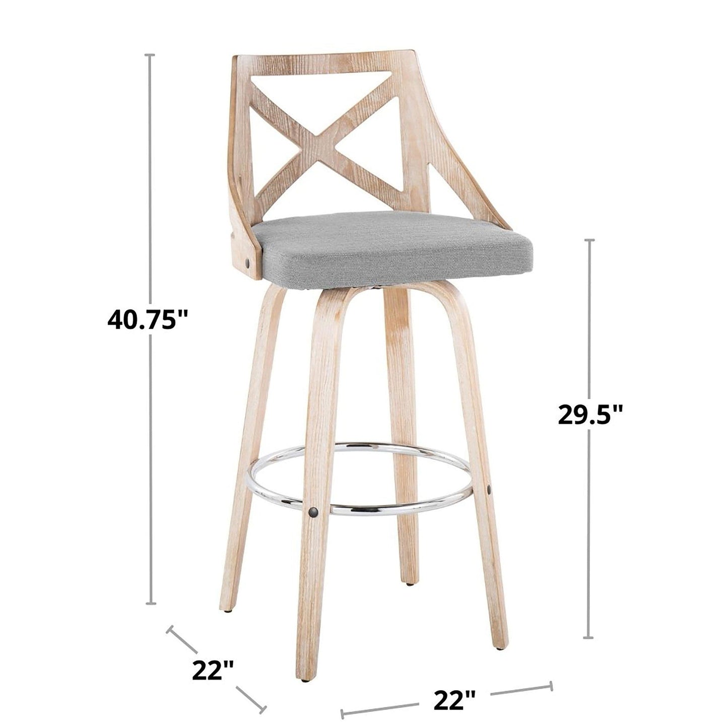 Majestic Office Furniture 30" Fixed-Height Barstool - Set of 2