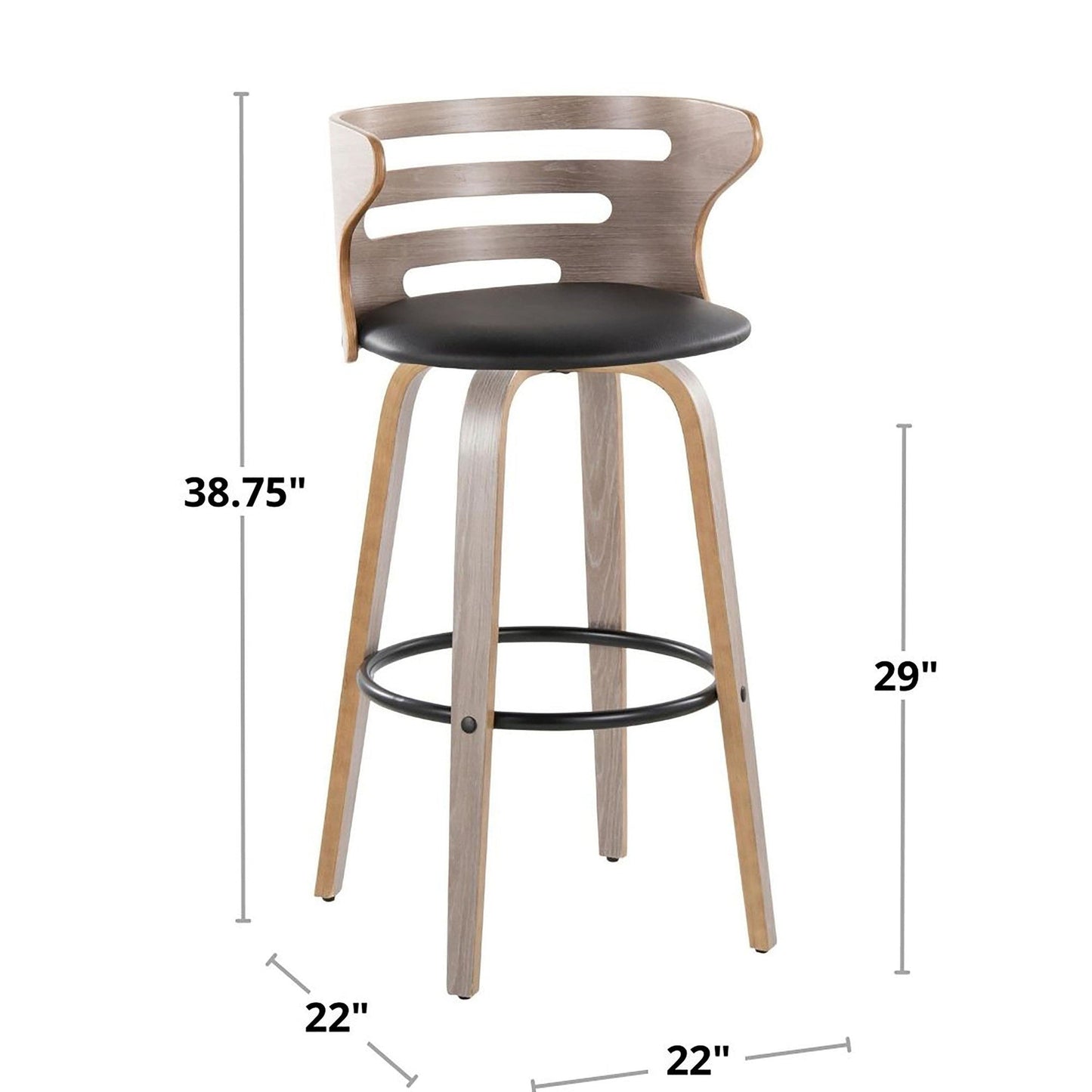 Majestic Office Furniture 30" Fixed-Height Barstool - Set of 2