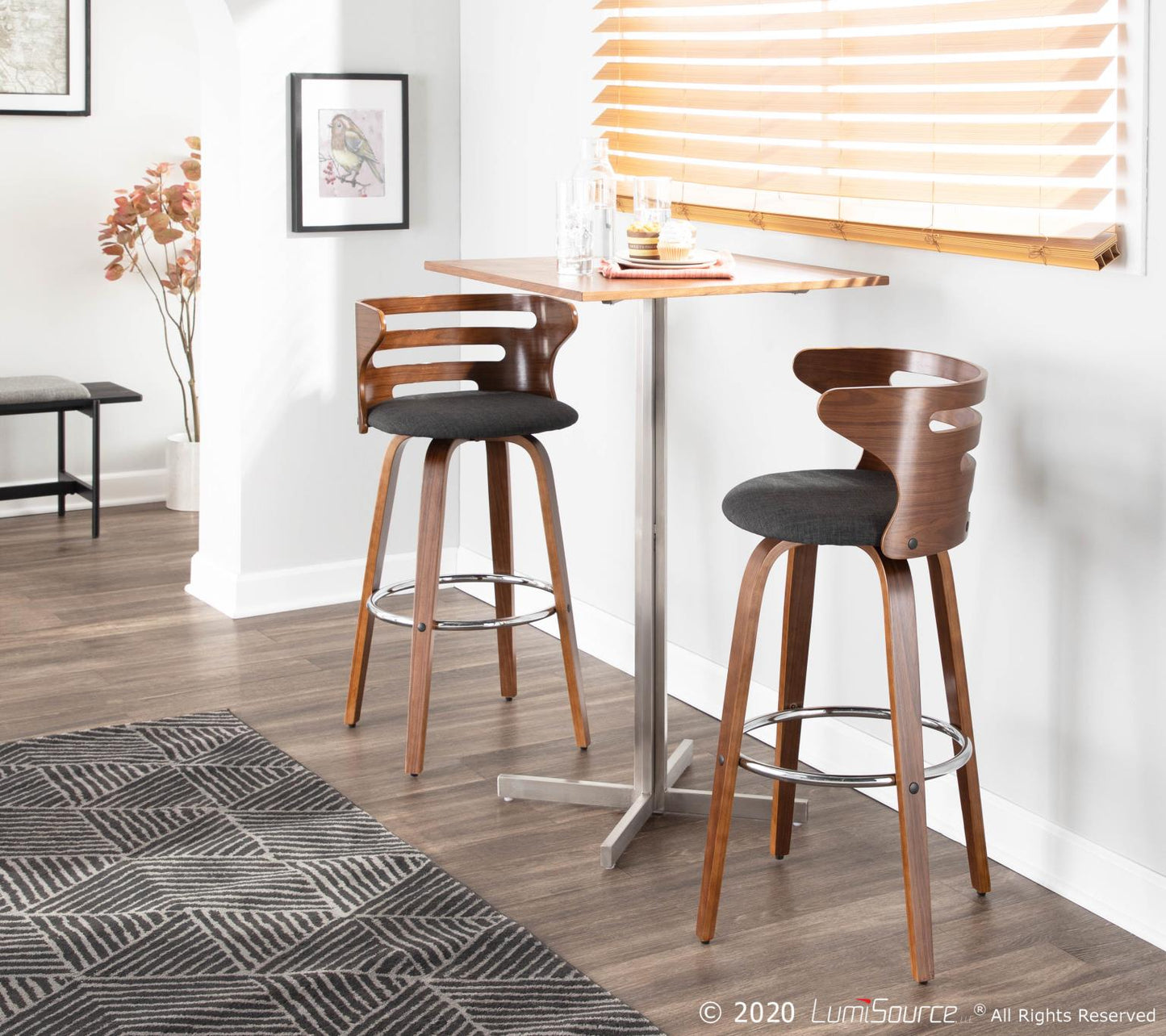 Majestic Office Furniture 30" Fixed-Height Barstool - Set of 2