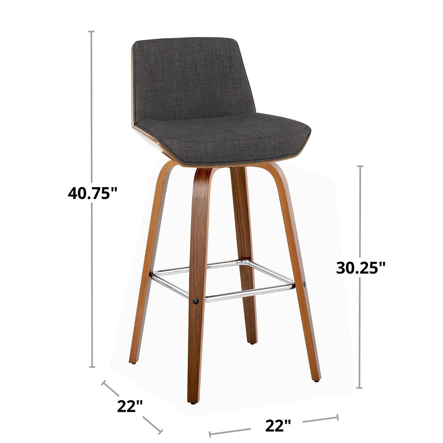 Majestic Office Furniture 30" Fixed-Height Barstool - Set of 2