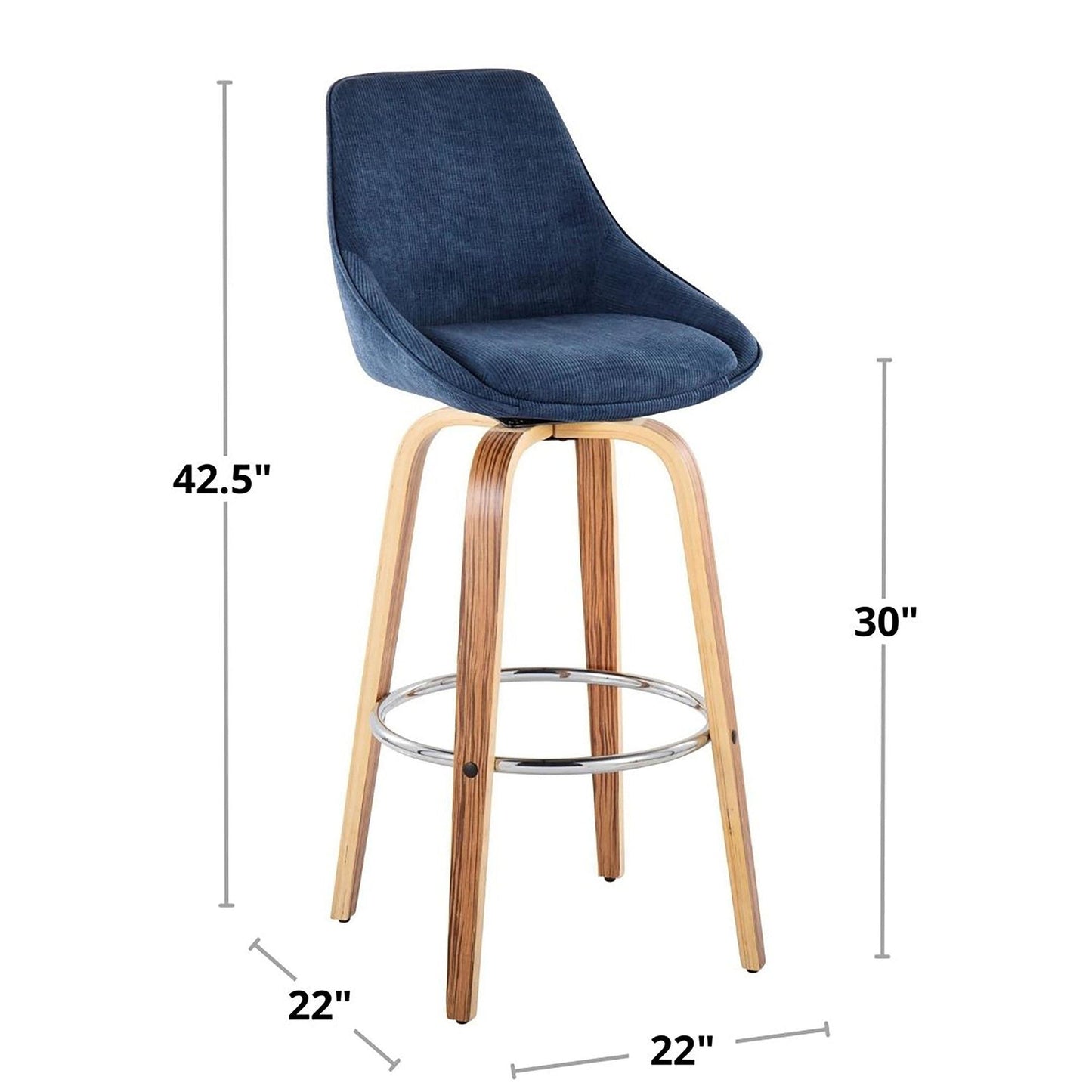 Majestic Office Furniture 30" Fixed-Height Barstool - Set of 2
