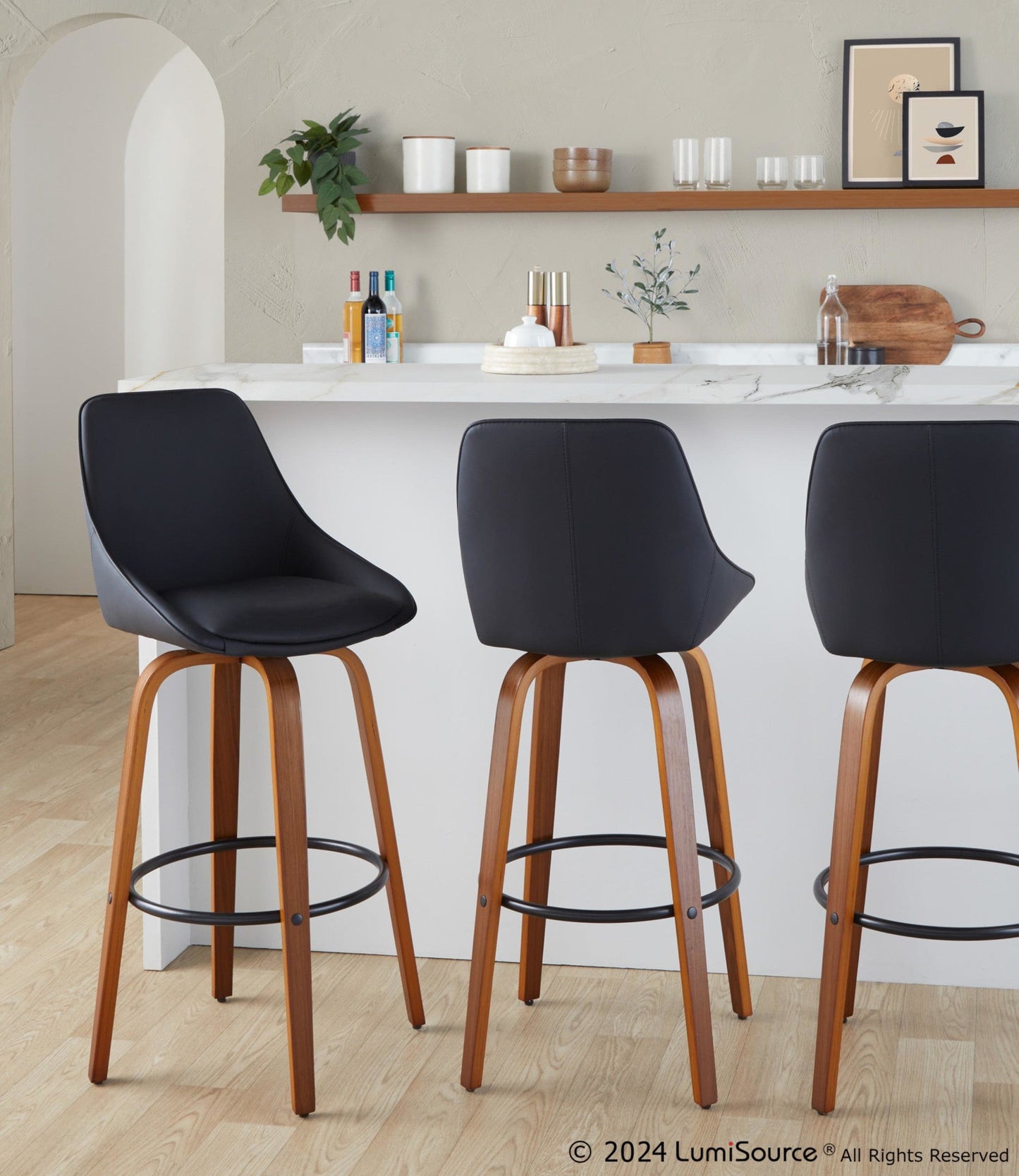 Majestic Office Furniture 30" Fixed-Height Barstool - Set of 2