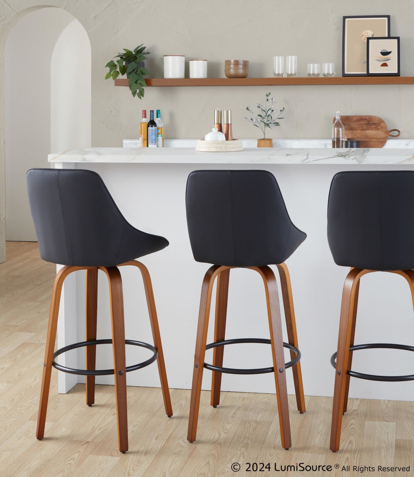 Majestic Office Furniture 30" Fixed-Height Barstool - Set of 2