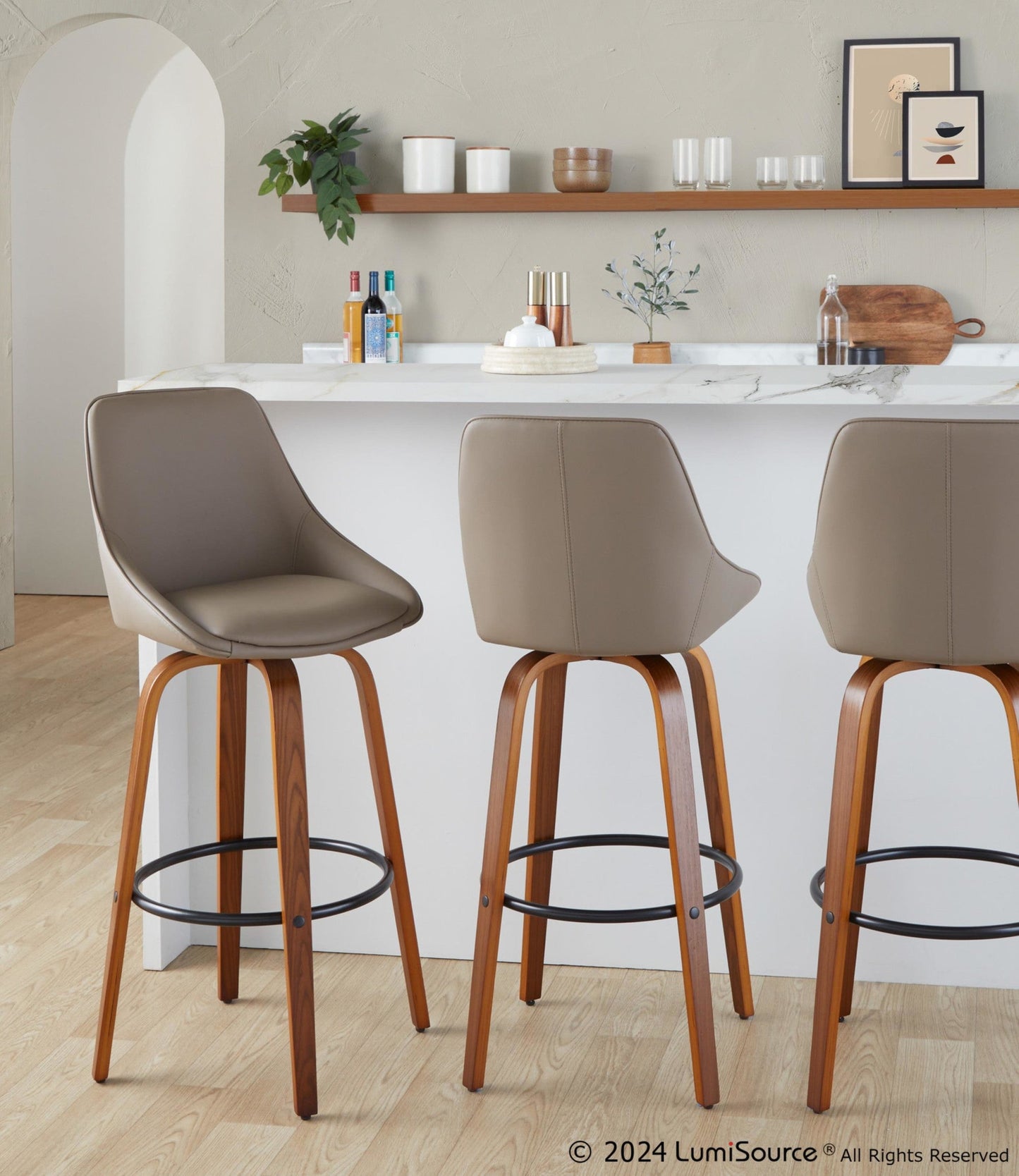 Majestic Office Furniture 30" Fixed-Height Barstool - Set of 2