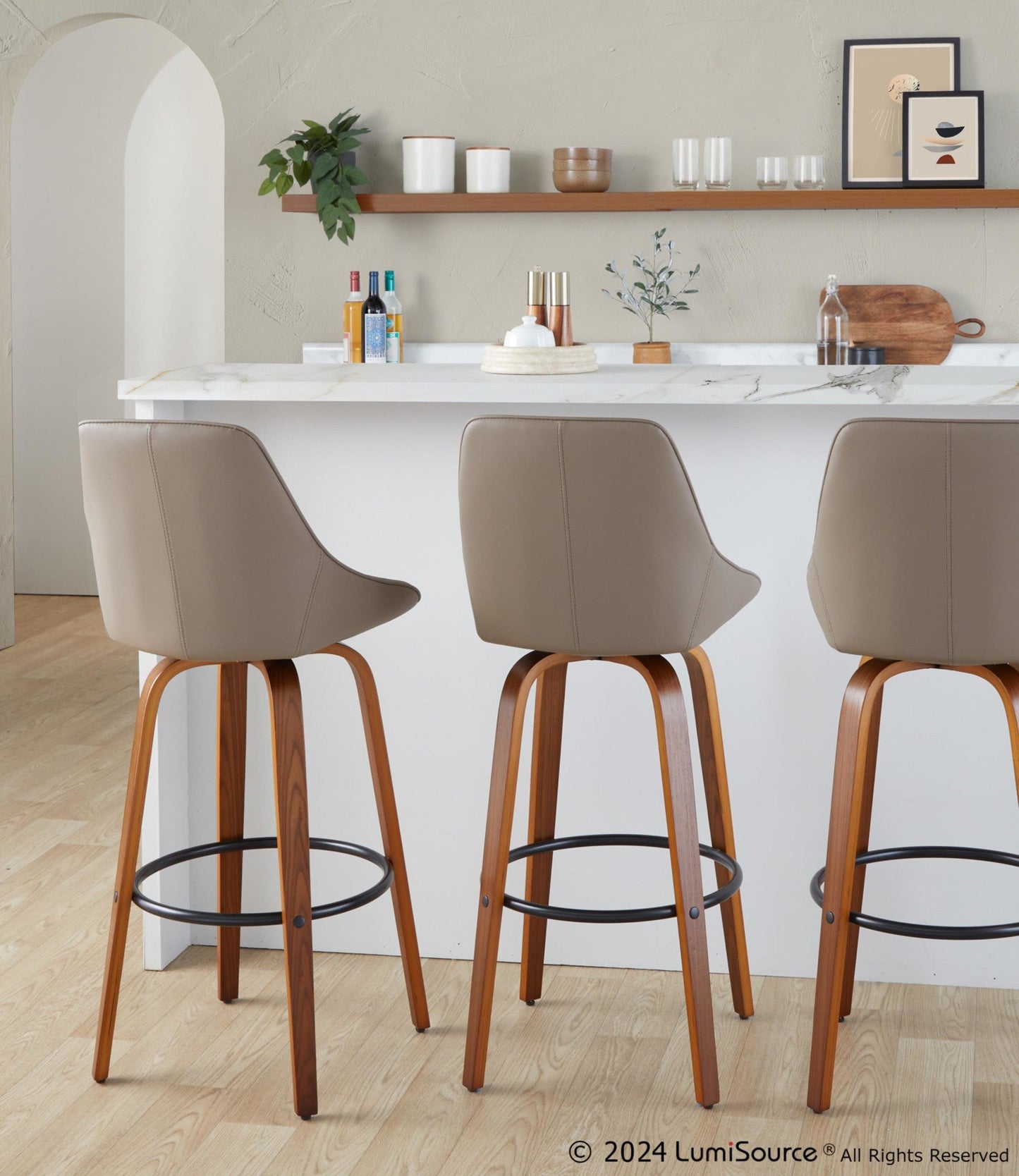Majestic Office Furniture 30" Fixed-Height Barstool - Set of 2