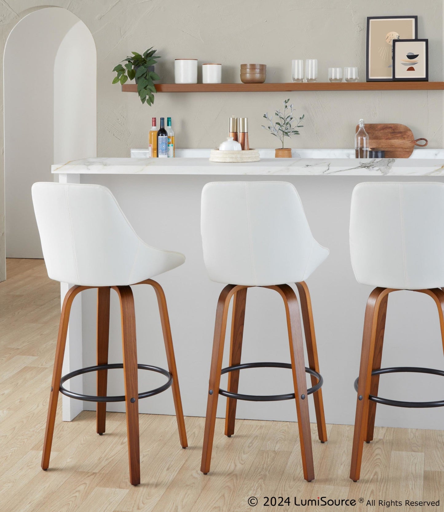 Majestic Office Furniture 30" Fixed-Height Barstool - Set of 2
