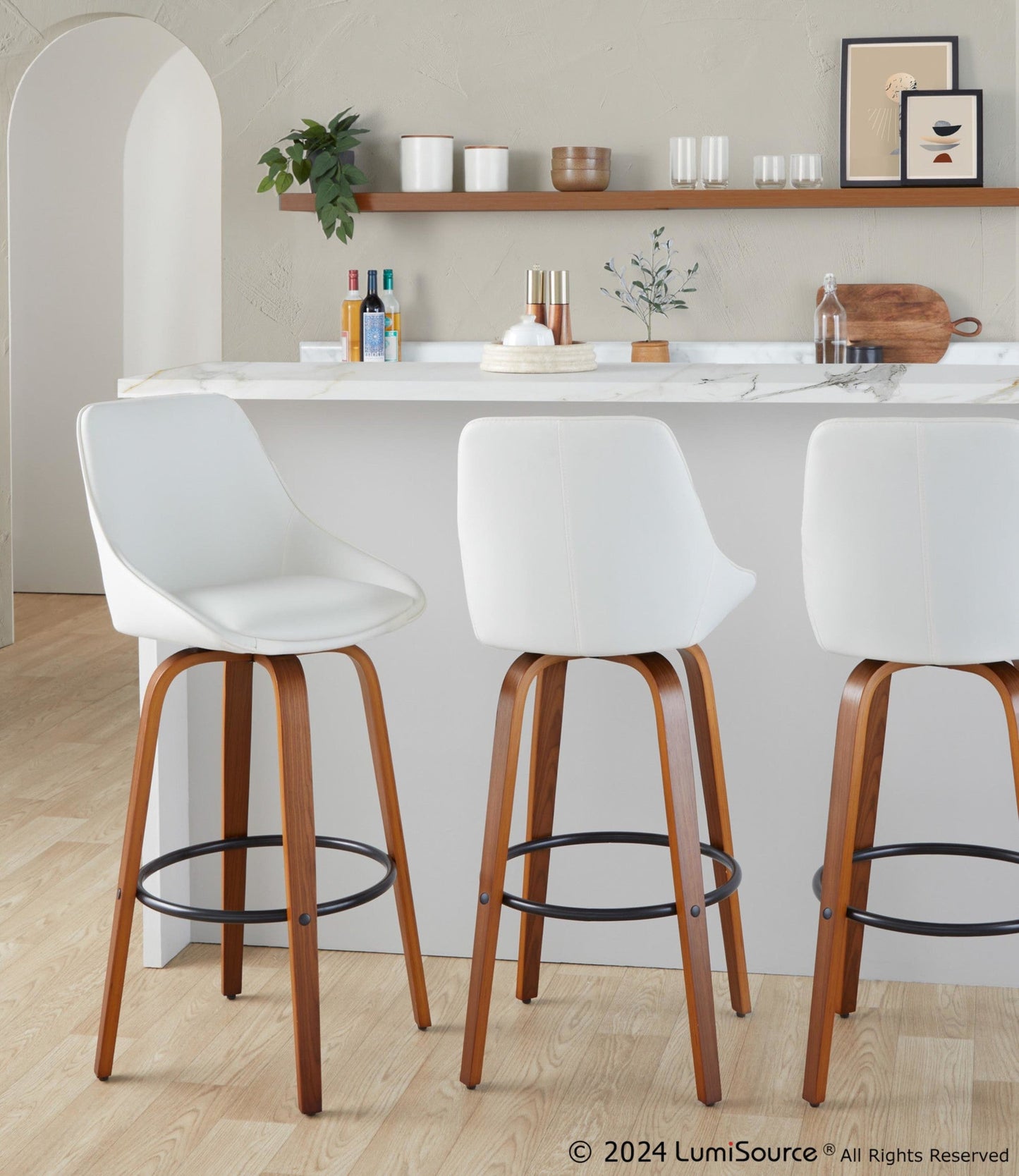 Majestic Office Furniture 30" Fixed-Height Barstool - Set of 2