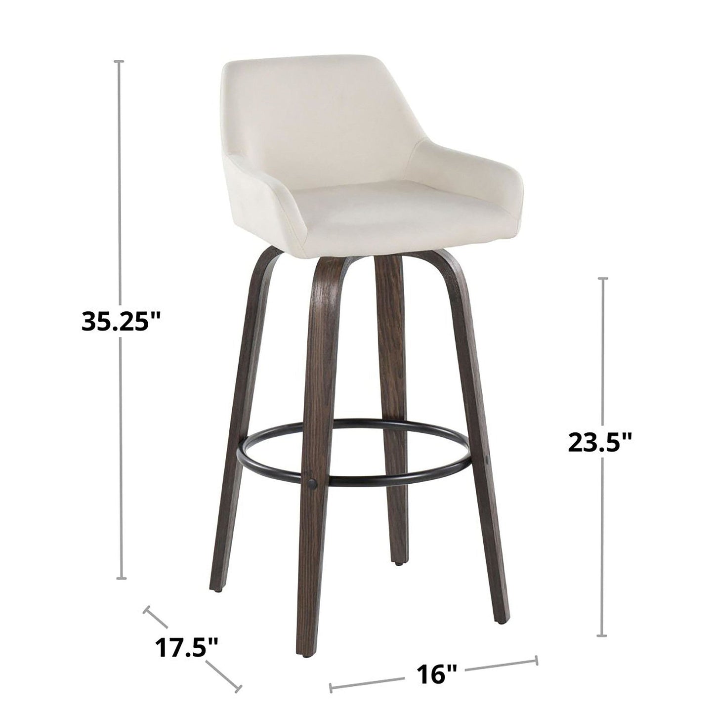 Majestic Office Furniture 30" Fixed-Height Barstool - Set of 2