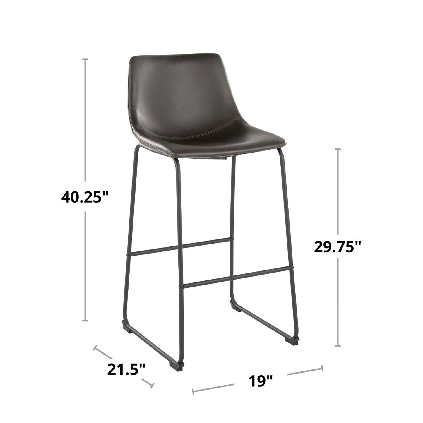 Majestic Office Furniture 30" Fixed-Height Barstool