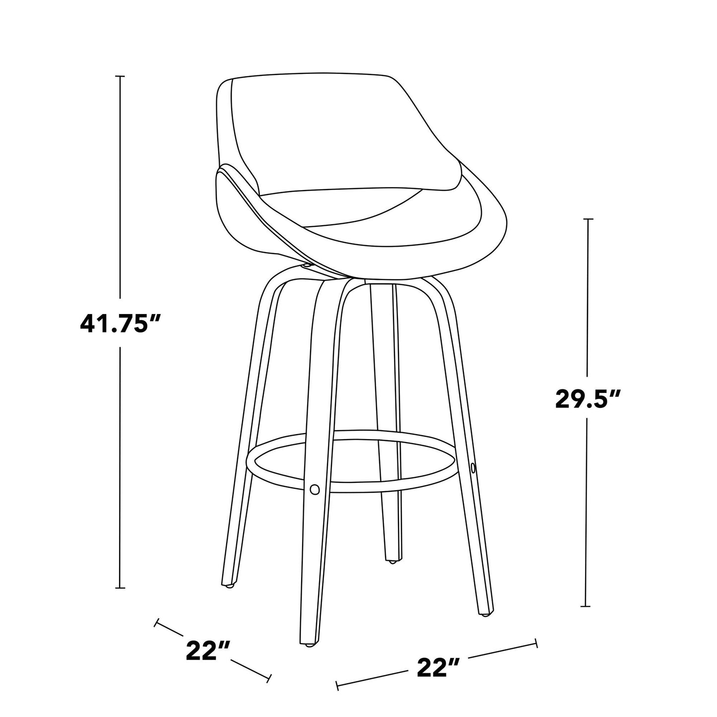 Majestic Office Furniture 30" Fixed-Height Barstool - Set of 2