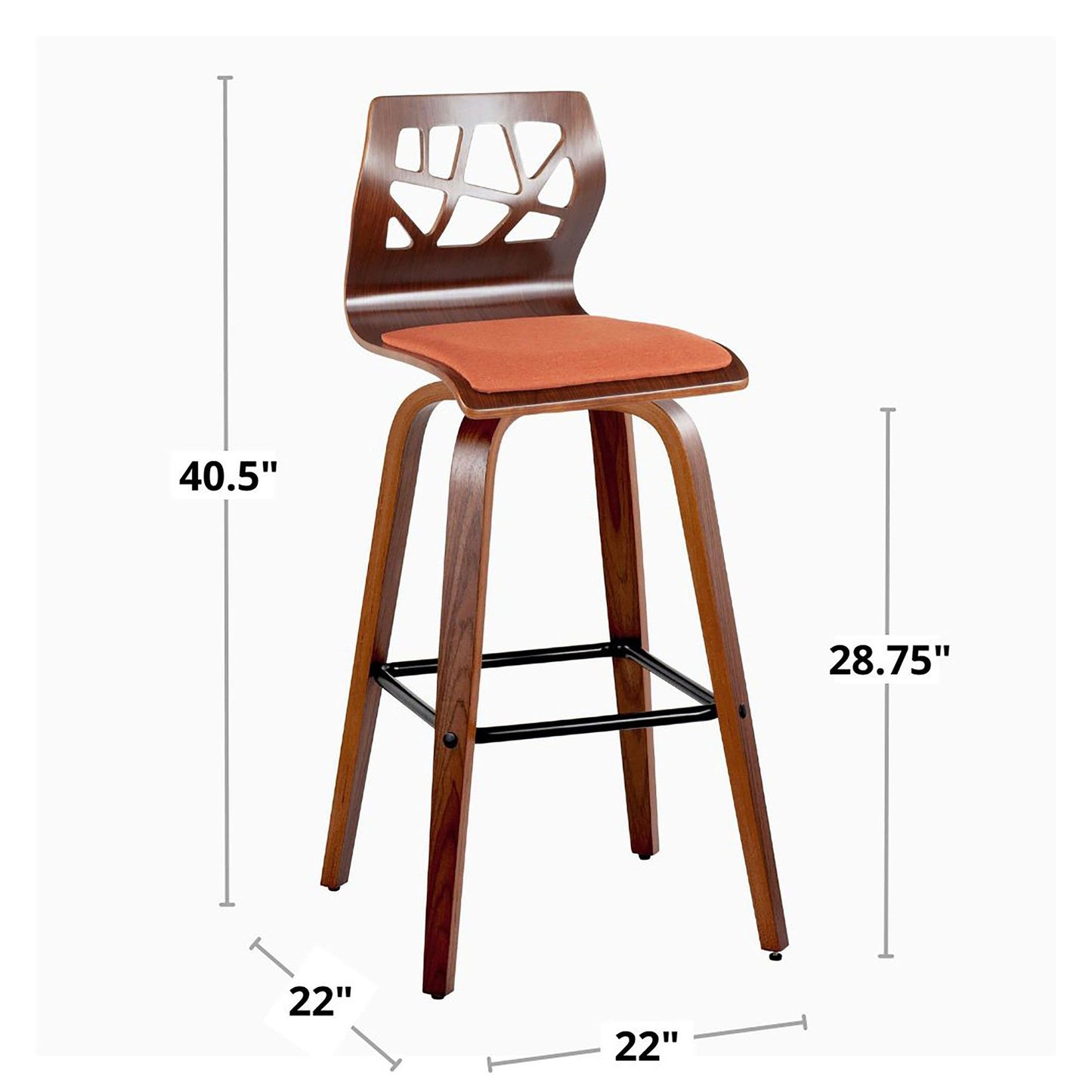 Majestic Office Furniture 30" Fixed-Height Barstool - Set of 2