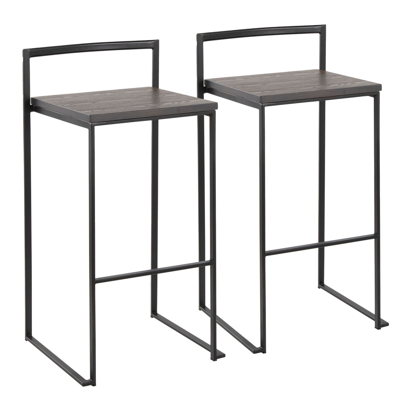 Majestic Office Furniture Stacker 30" Fixed-Height Barstool - Set of 2