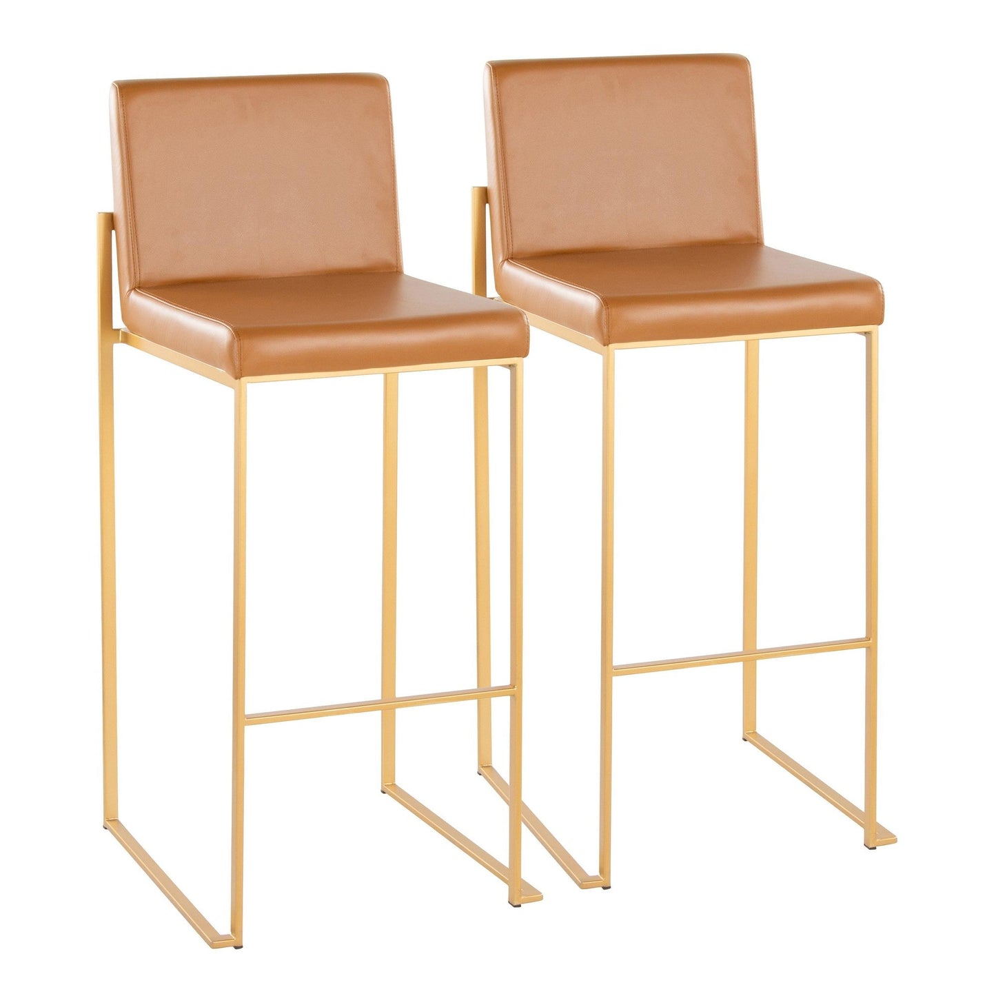 Majestic Office Furniture High Back 30" Fixed-Height Barstool - Set of 2