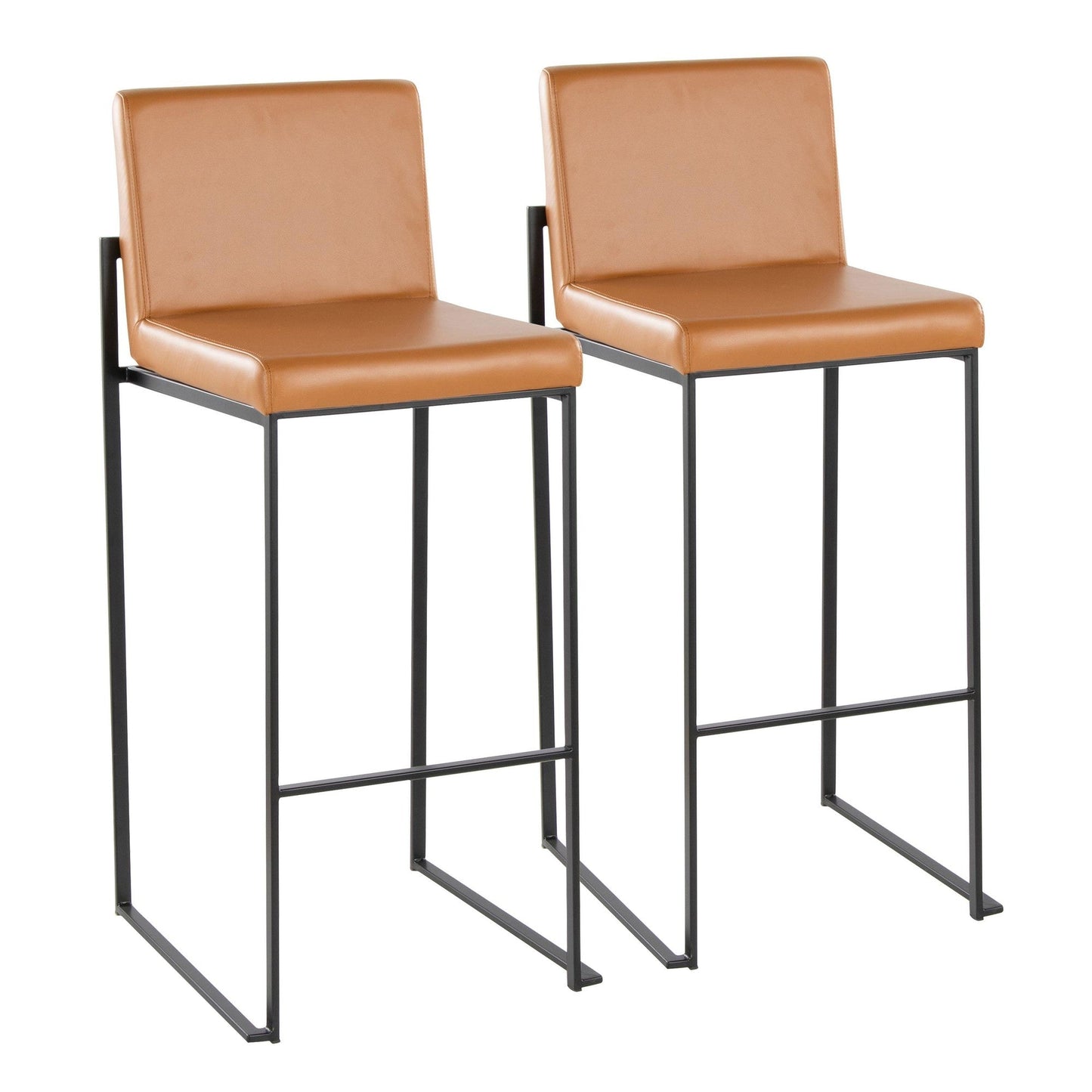 Majestic Office Furniture High Back 30" Fixed-Height Barstool - Set of 2