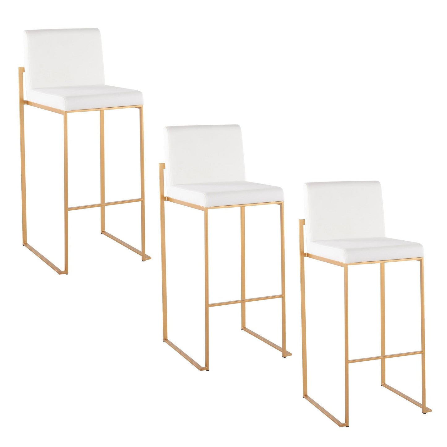 Majestic Office Furniture High Back 30" Fixed-Height Barstool - Set Of 3